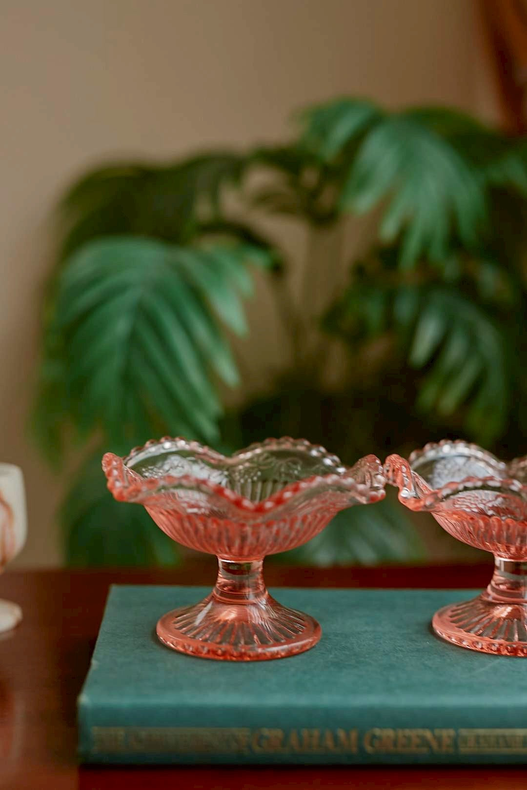 Rose Glass Compote
