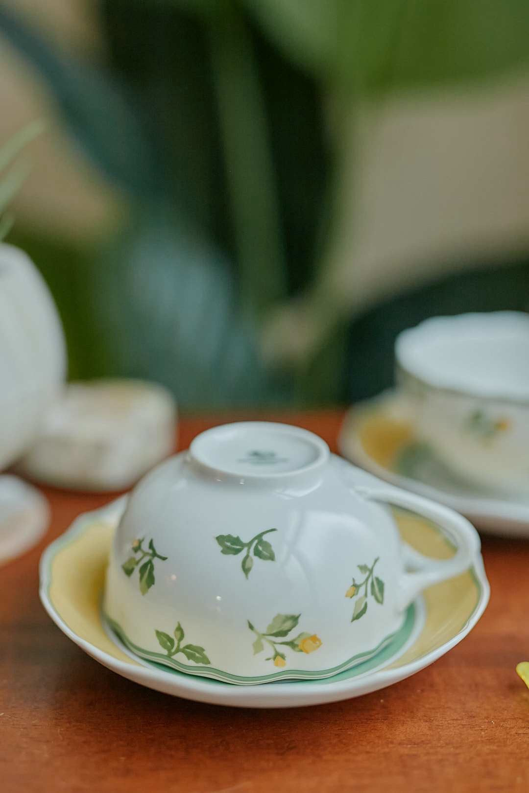 Hutschenreuther Yellow Flower Cup & Saucer