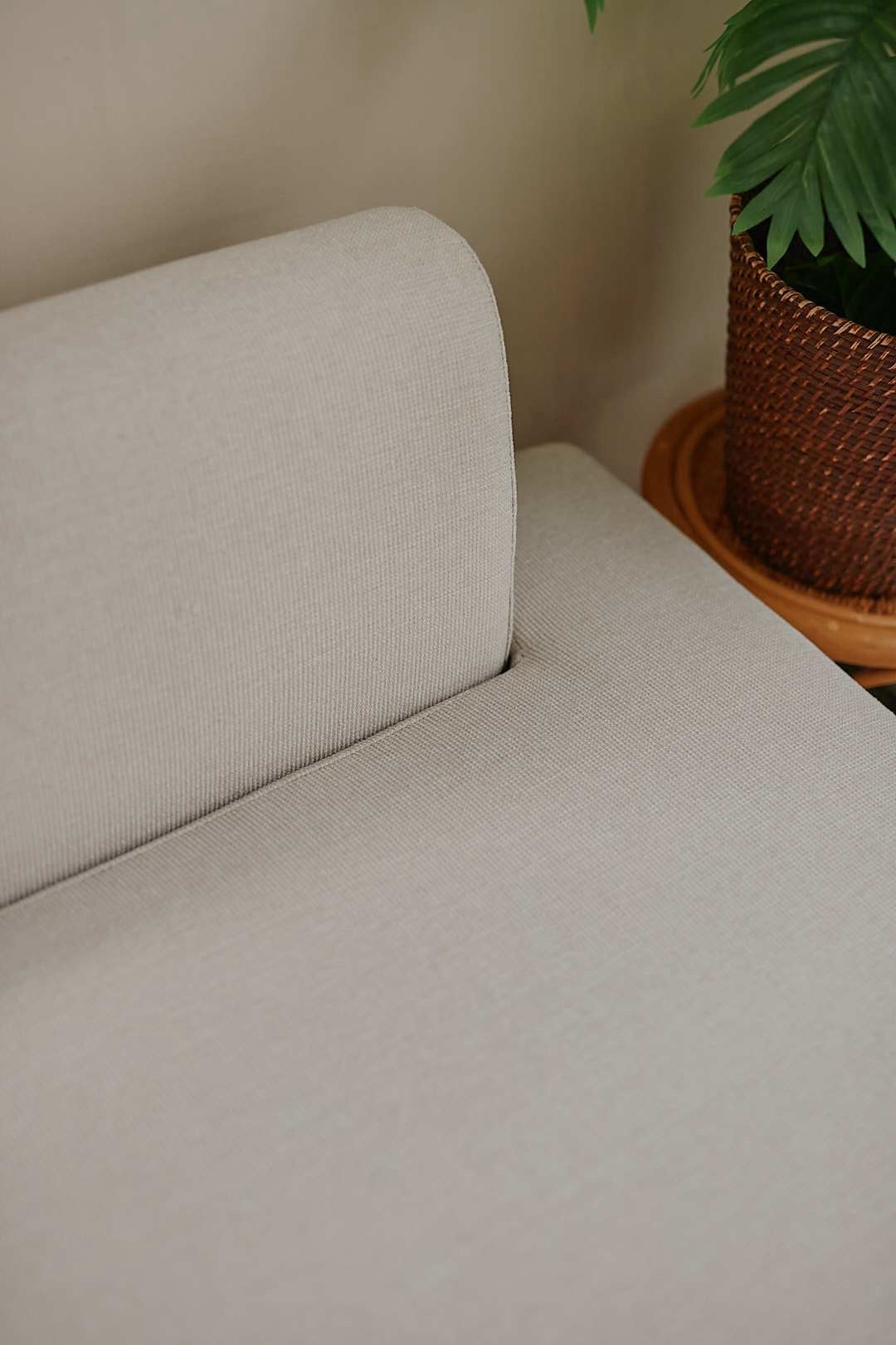 Ivory Square Low Sofa