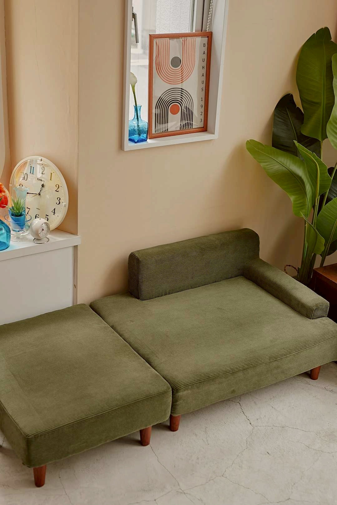 Olive Corduroy Sofa