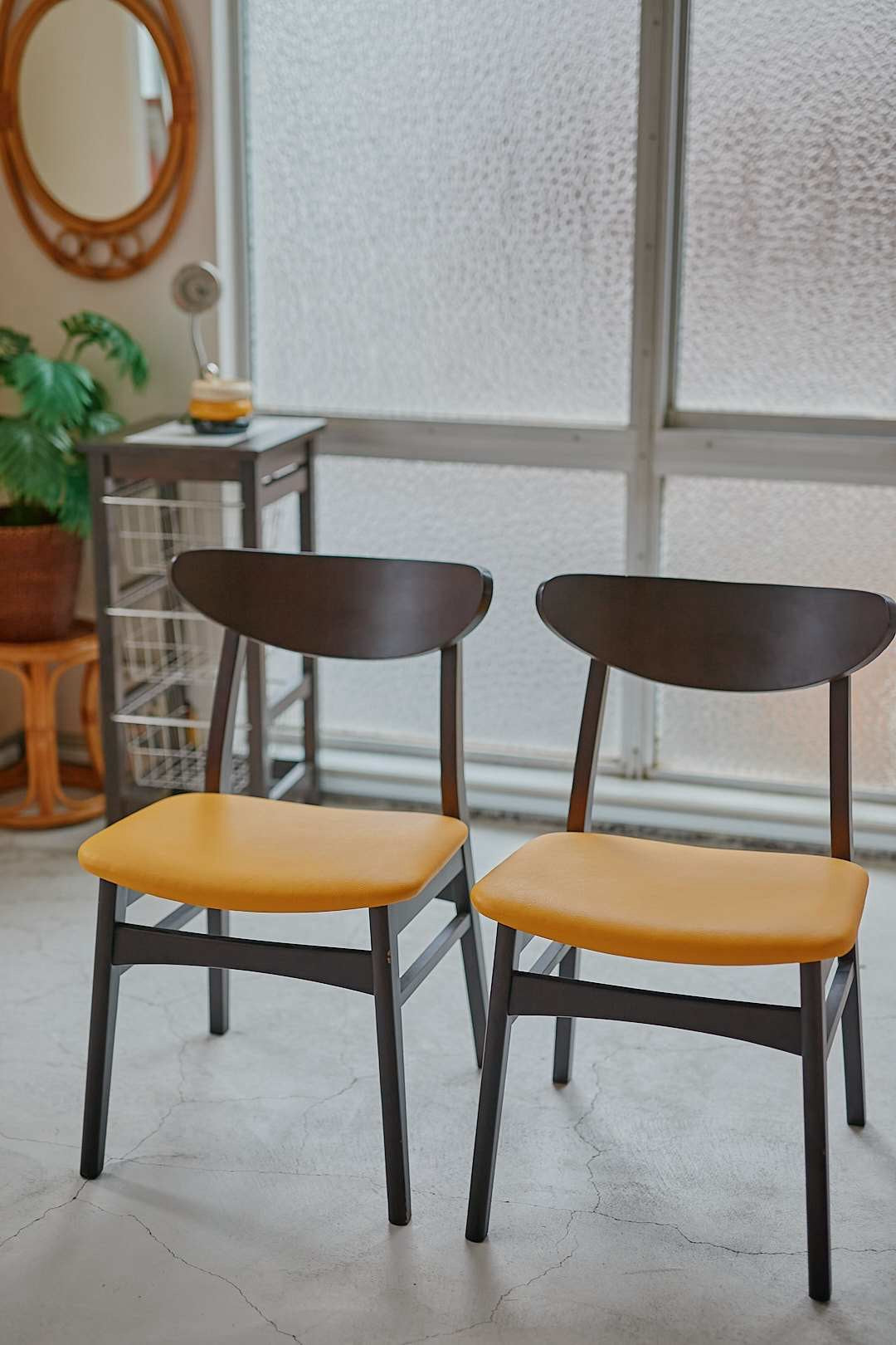 Dark Brown& Mustard Dining Set