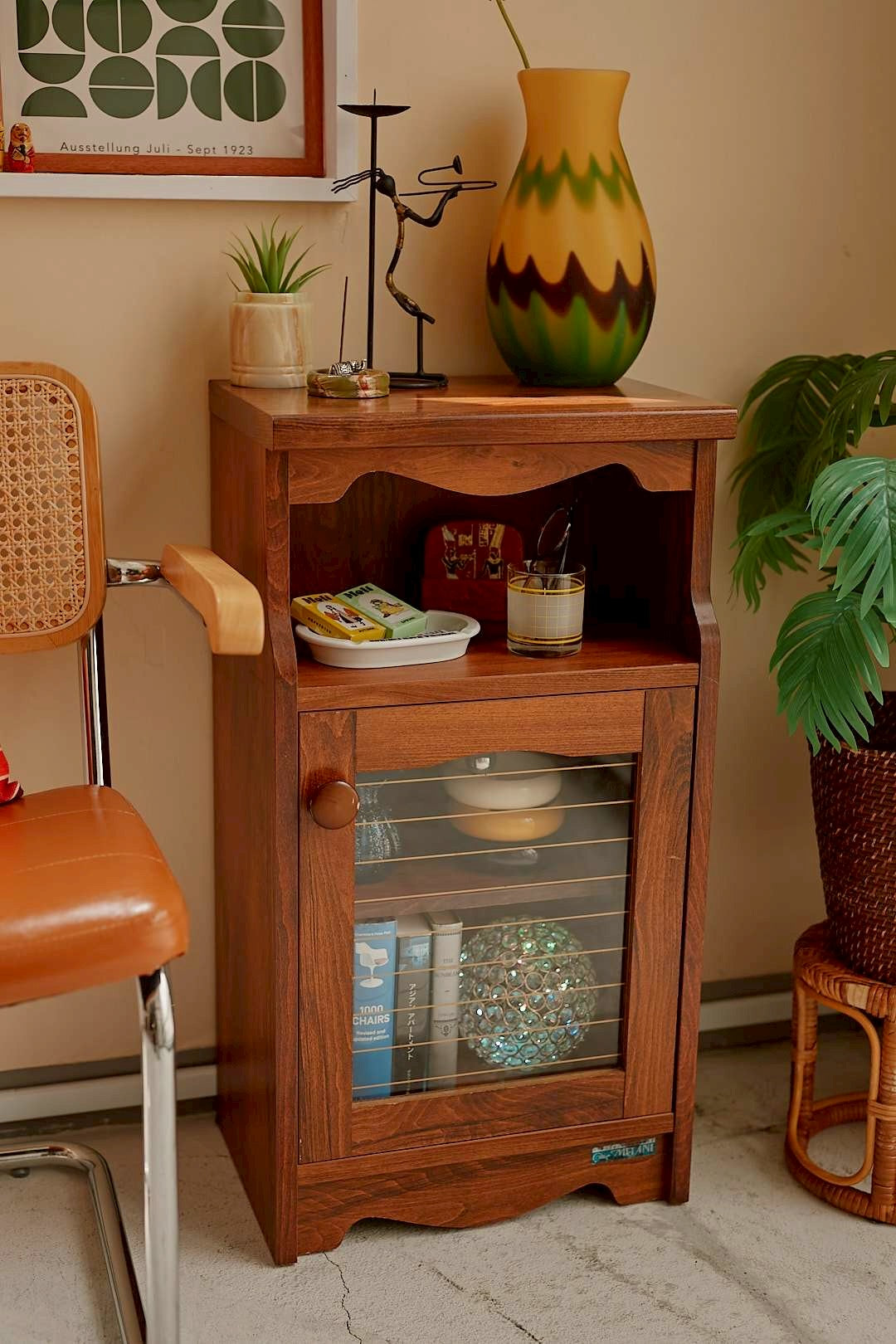 Stripe Glass Side Cabinet