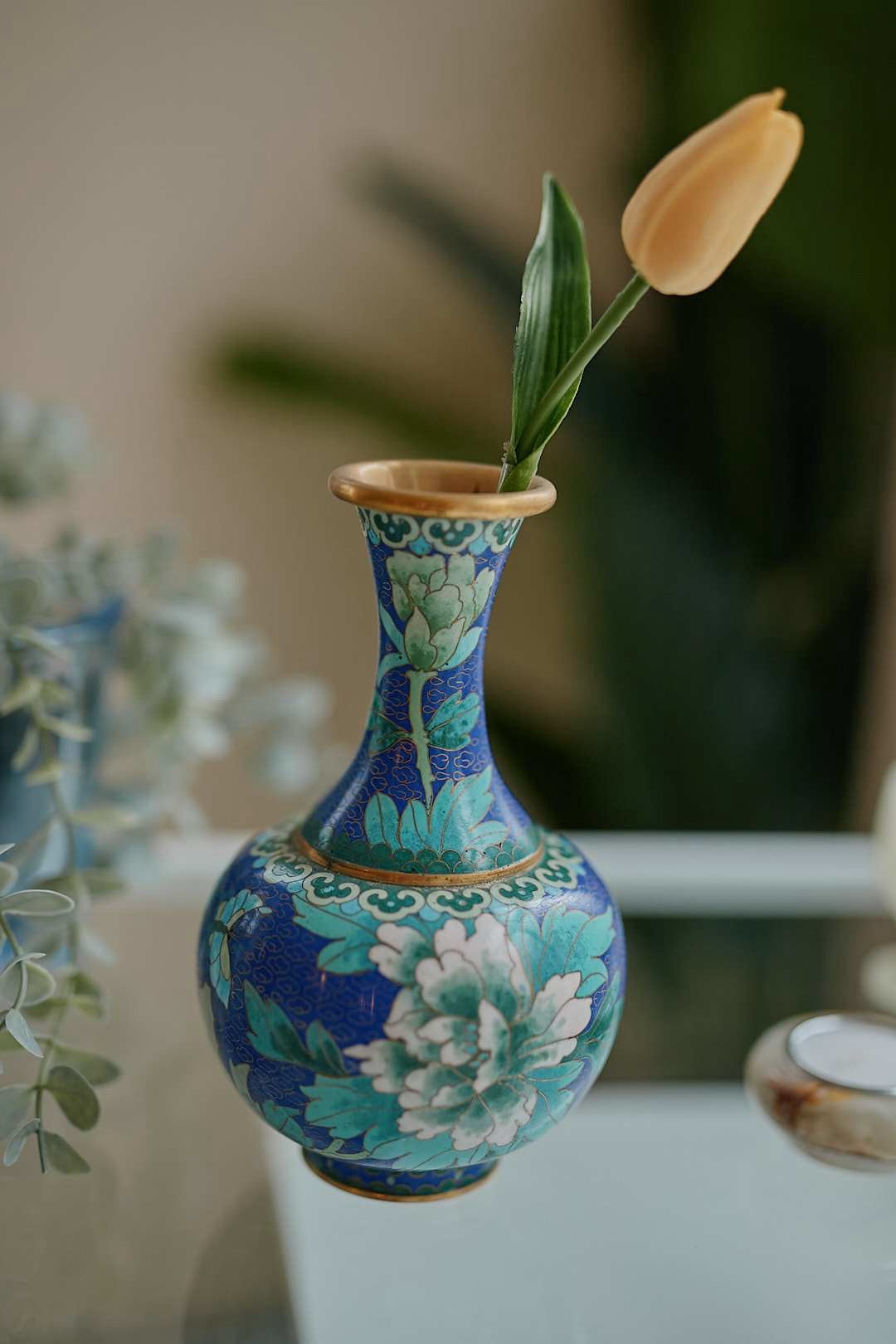 Shippo Blue Flower Vase