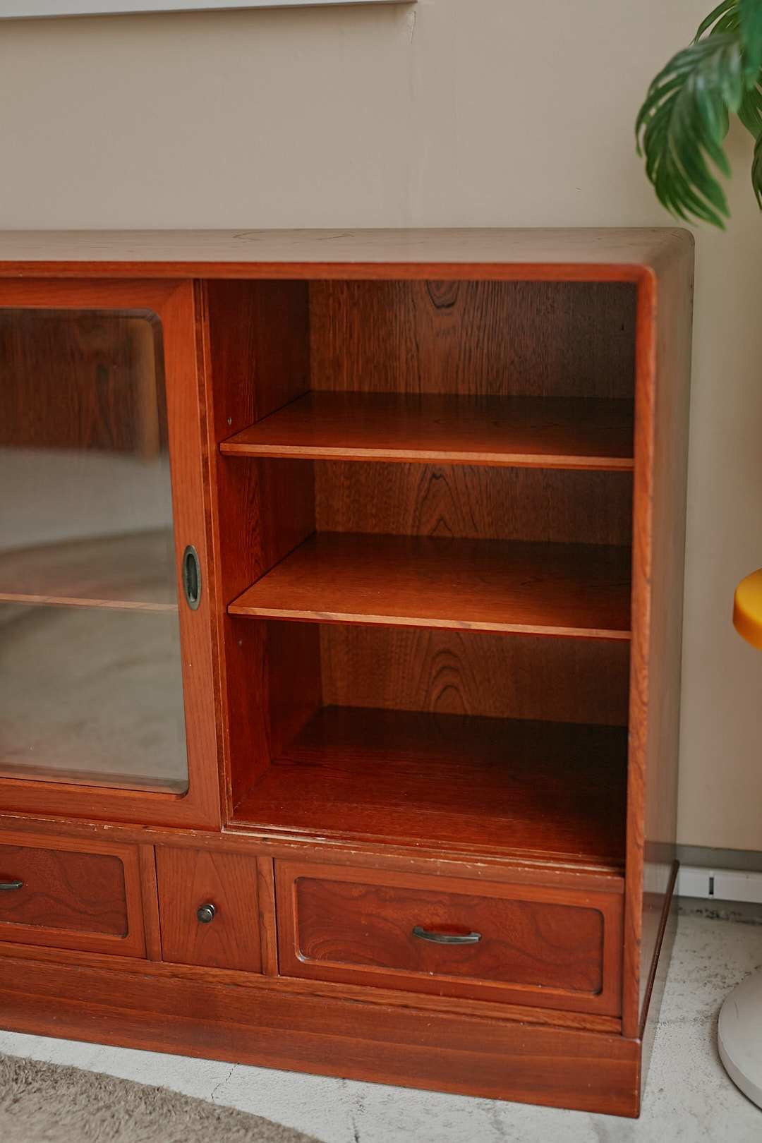 Wood Sliding Glass Cabinet