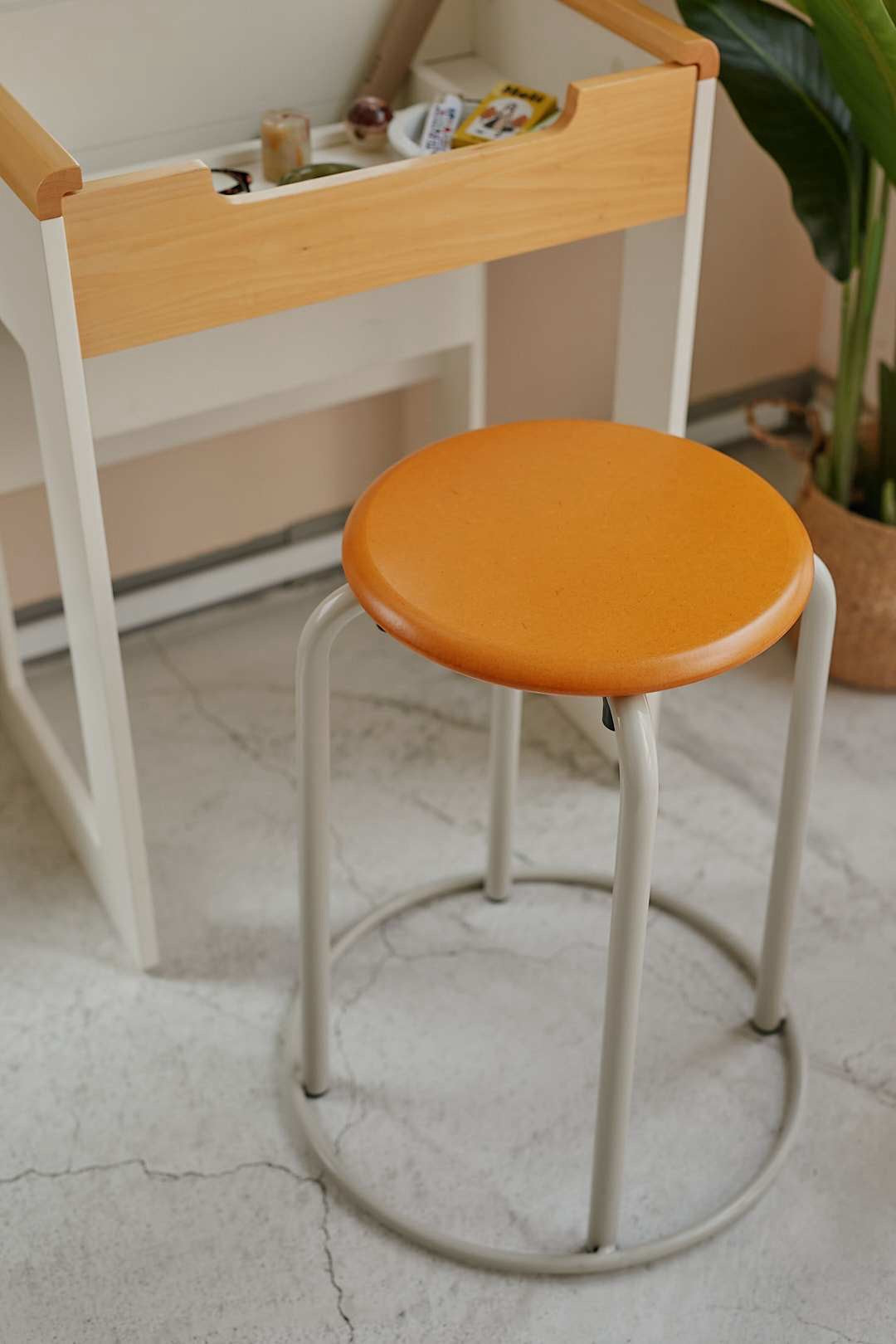 Orange Top Stool