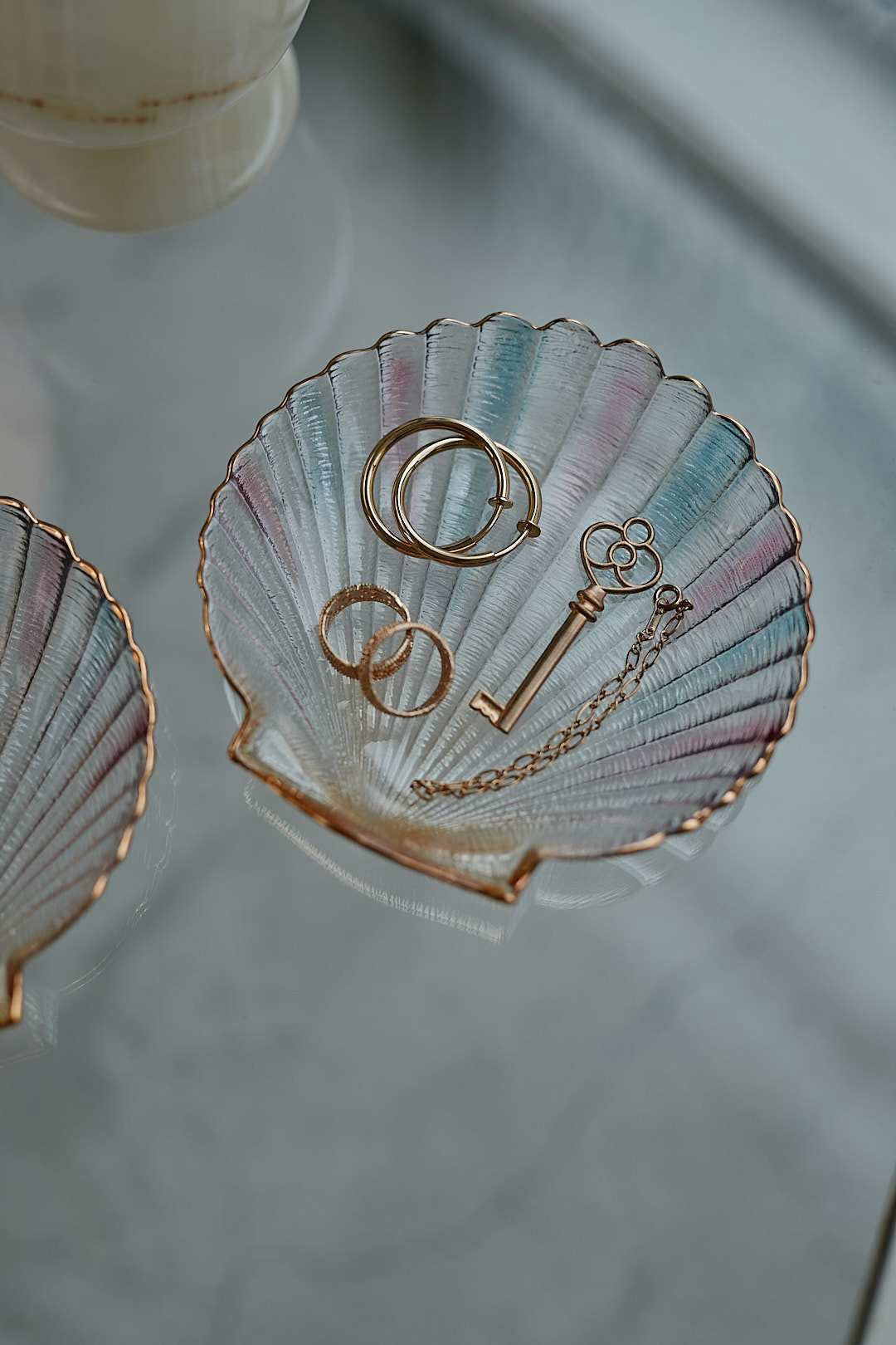Pastel Shell Glass Tray