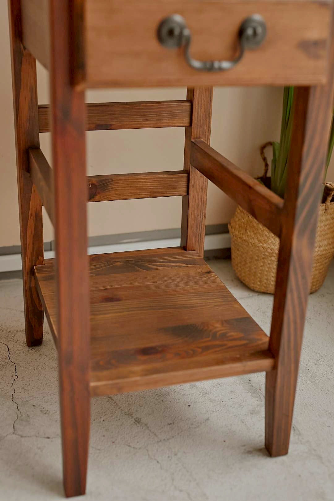 Rustic Wood Side Chest