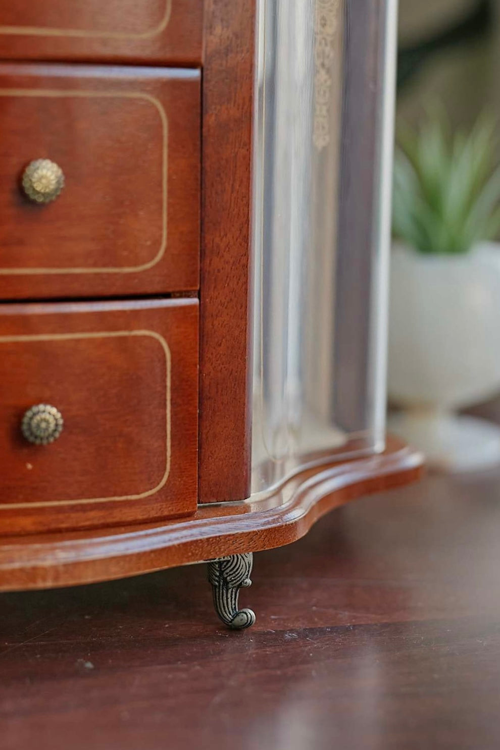 Double Glass Jewelry Cabinet