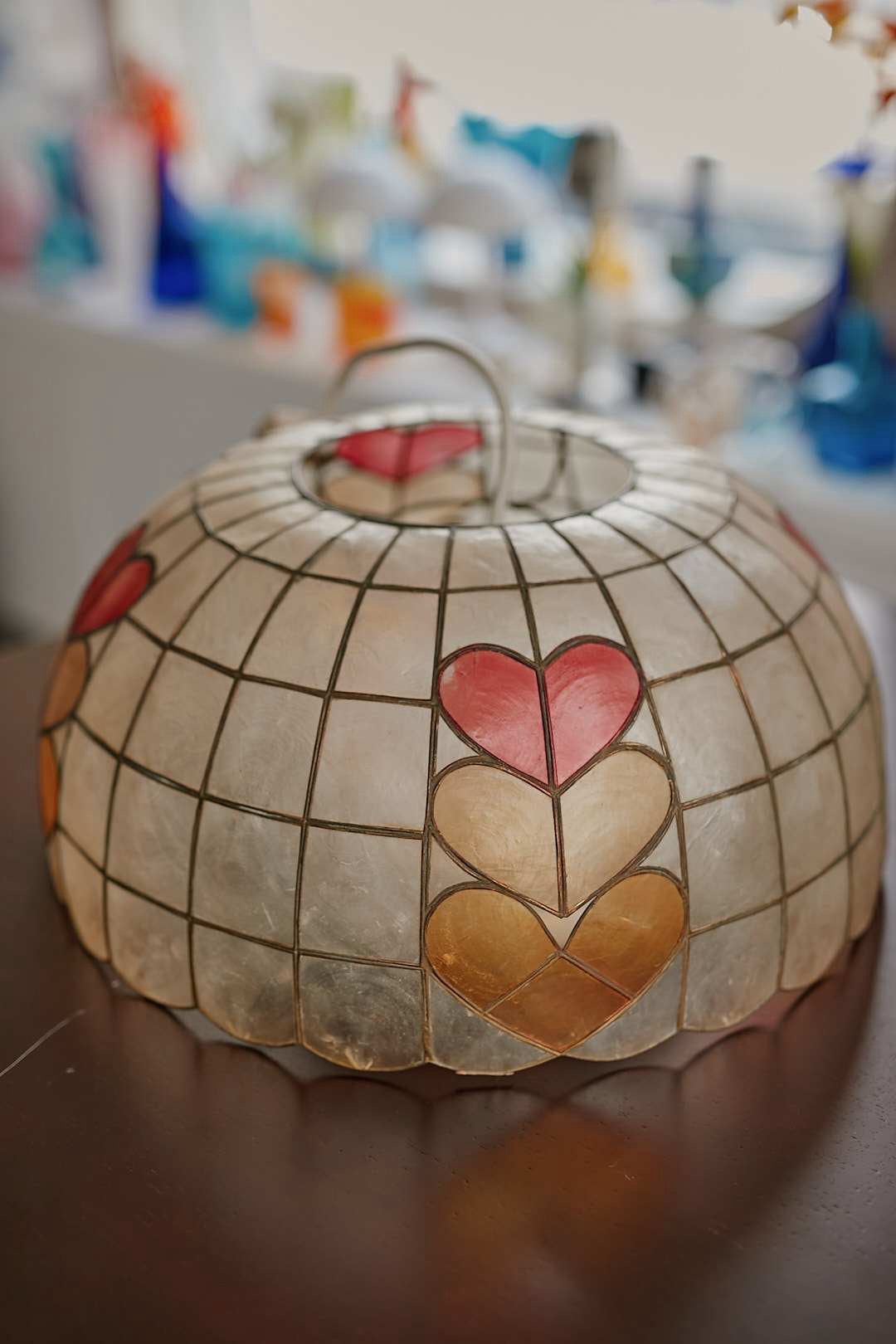 Capiz Heart Pendant Light