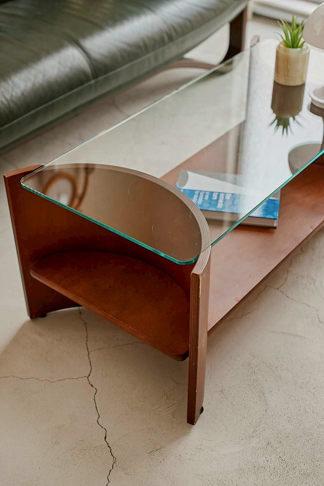 Double Arch Glass Coffee Table