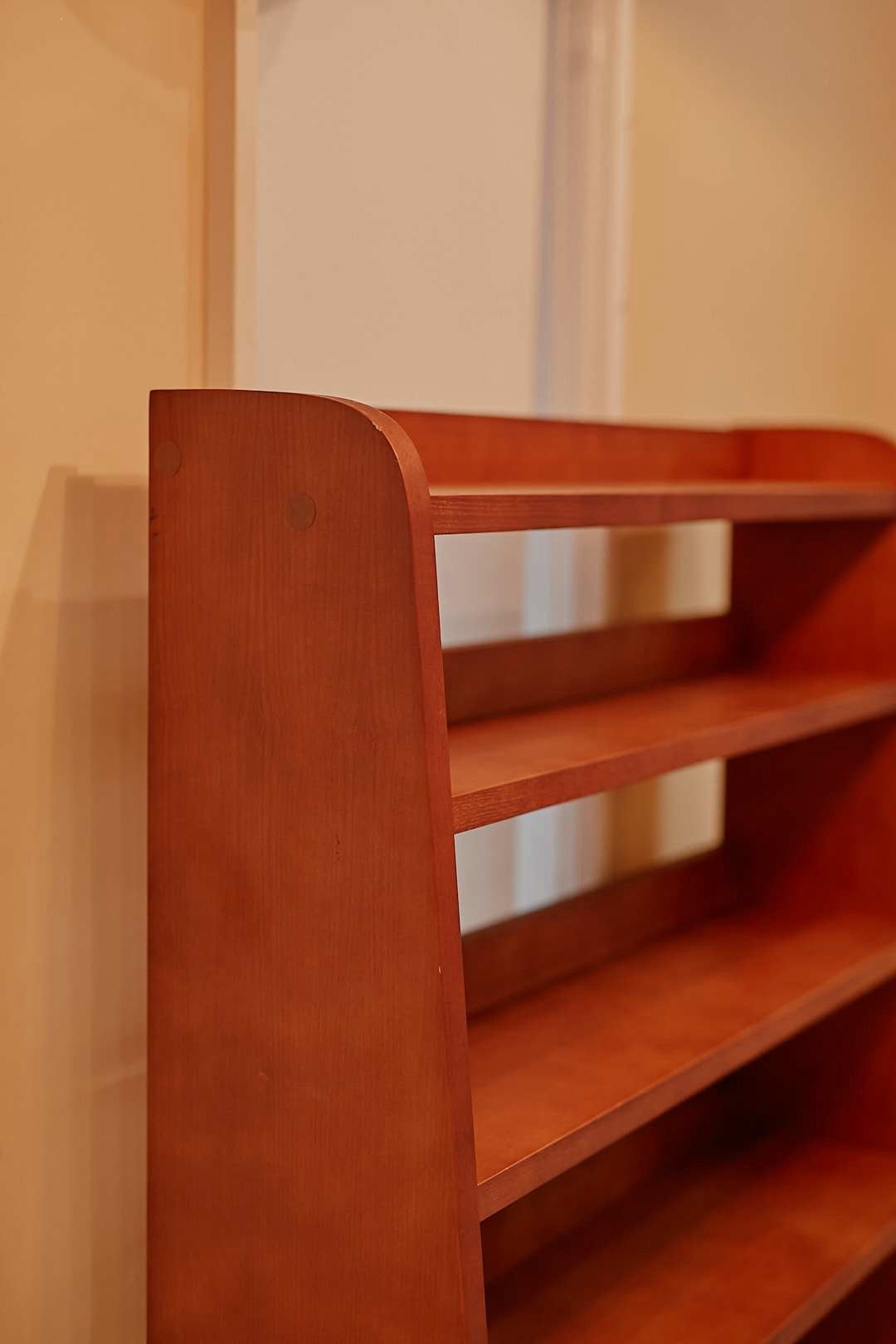 Warm Wood Open Shelf
