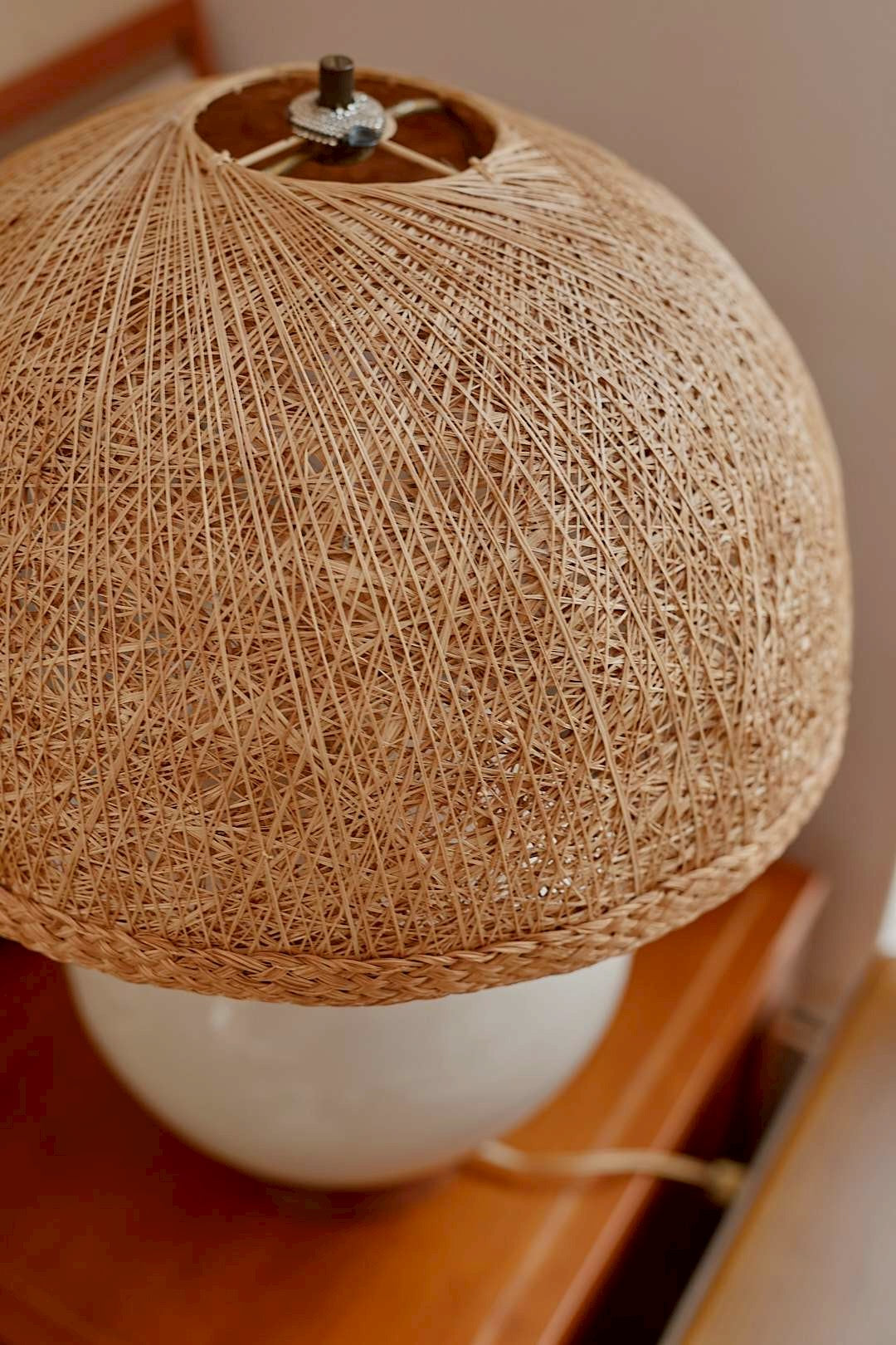 Rattan Ceramic Lamp