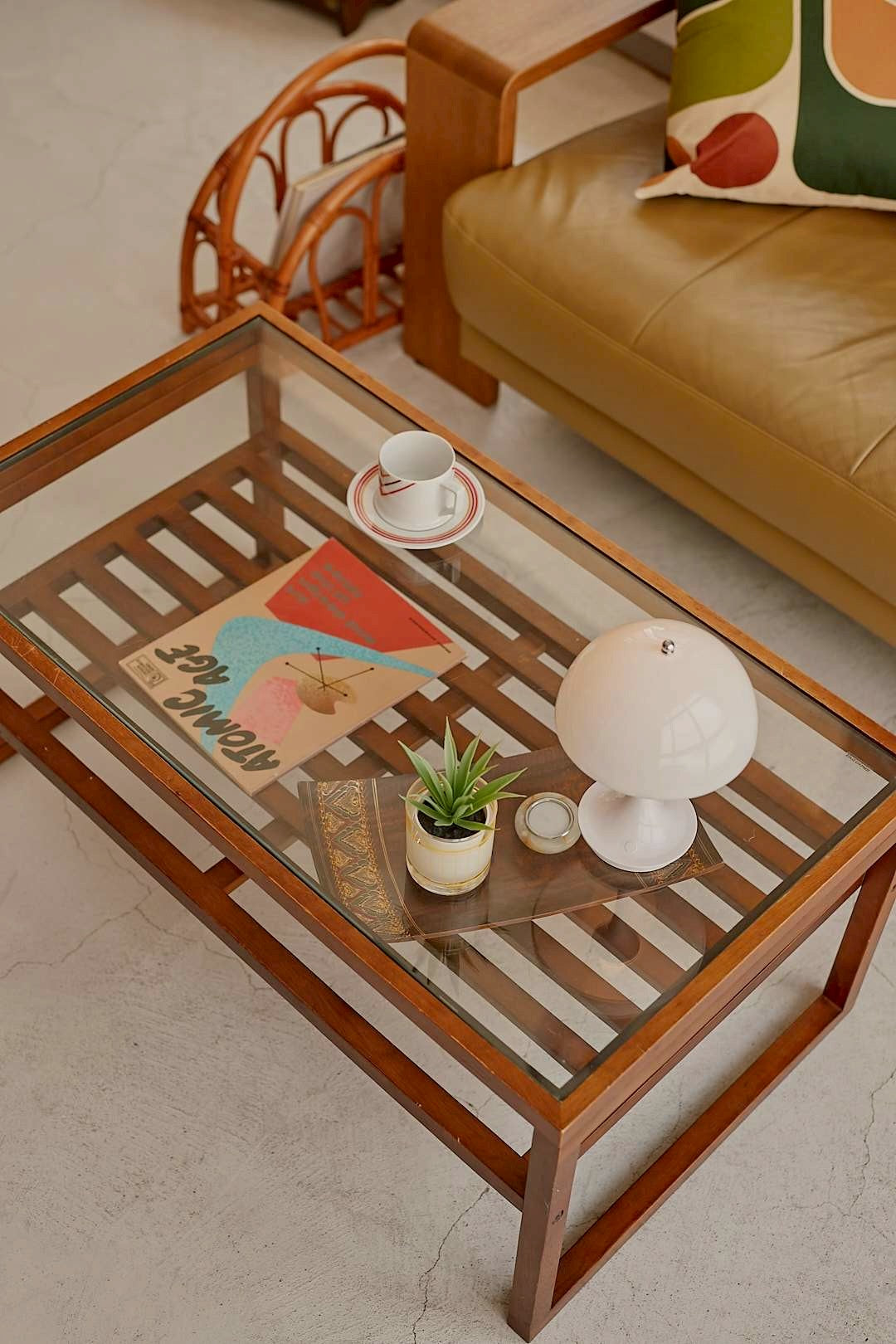 Glass & Wood Coffee Table