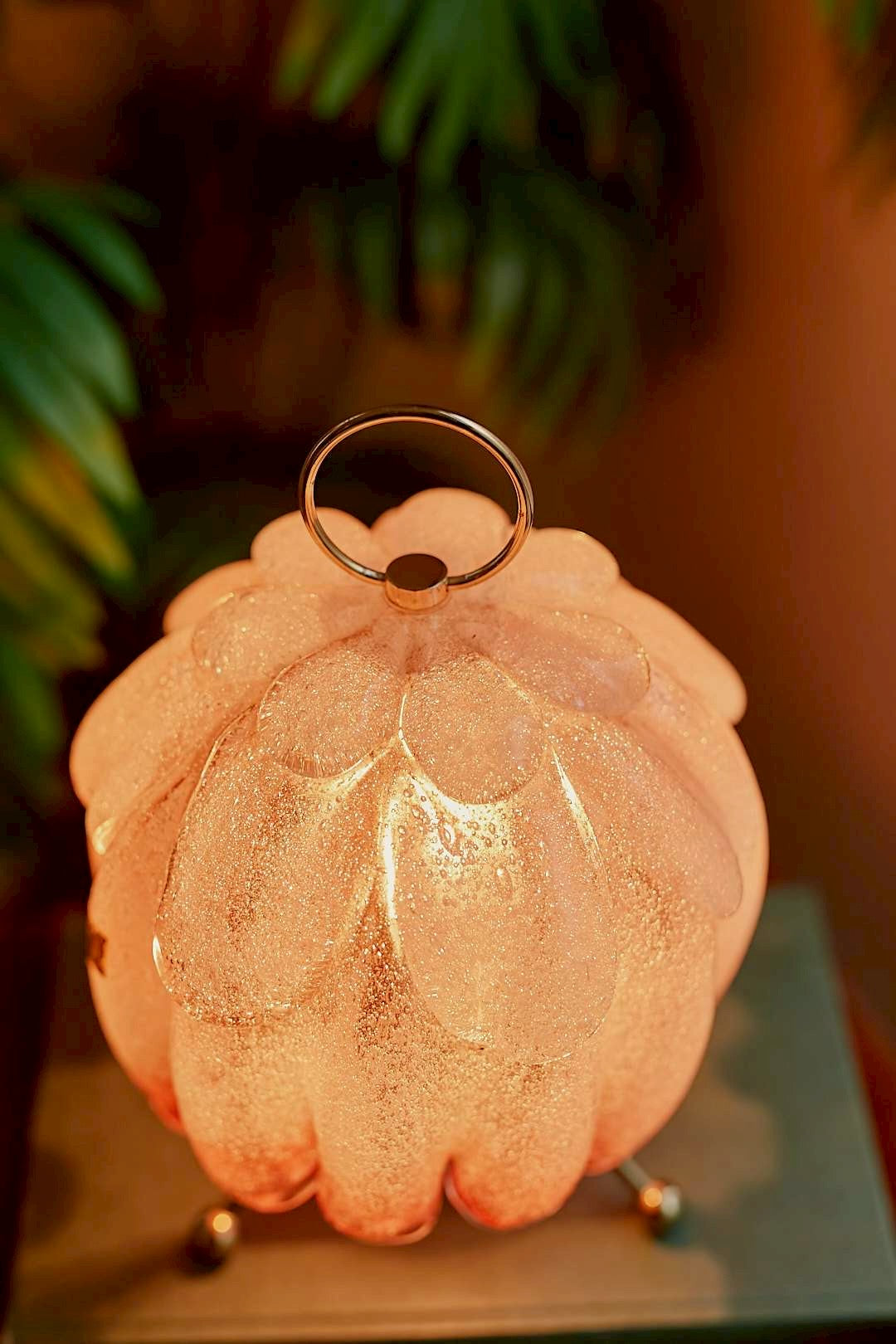 Pink Bubble Glass Lamp