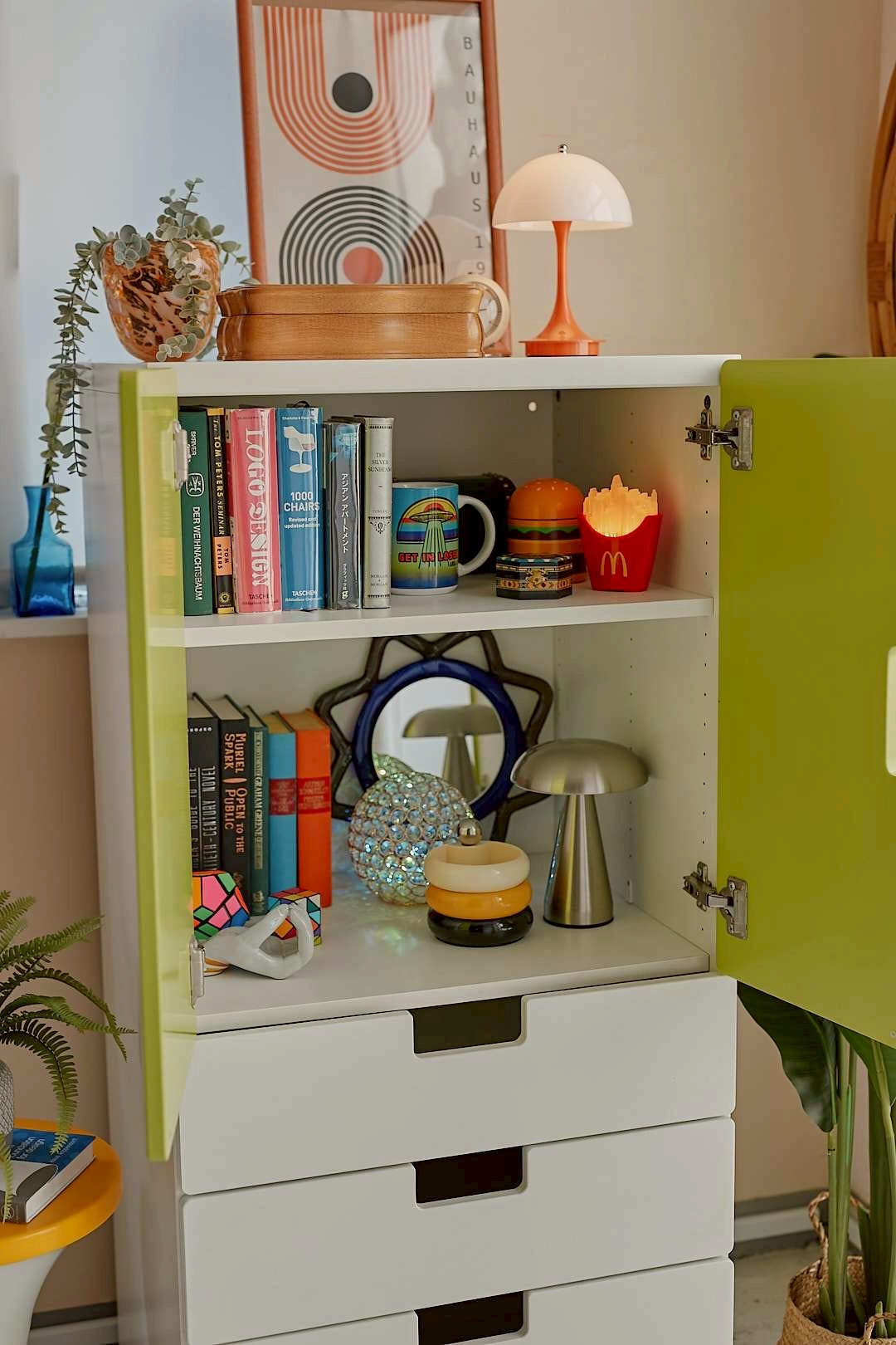 Lime Green Storage Cabinet