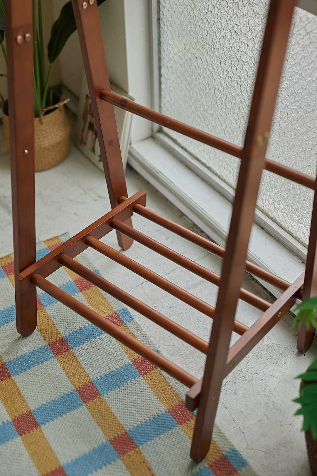 Folding Wooden Clothes Rack