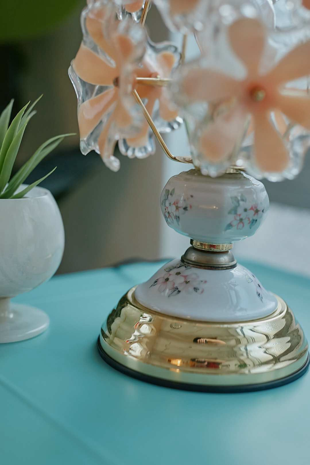 Peach Flower Touch Lamp