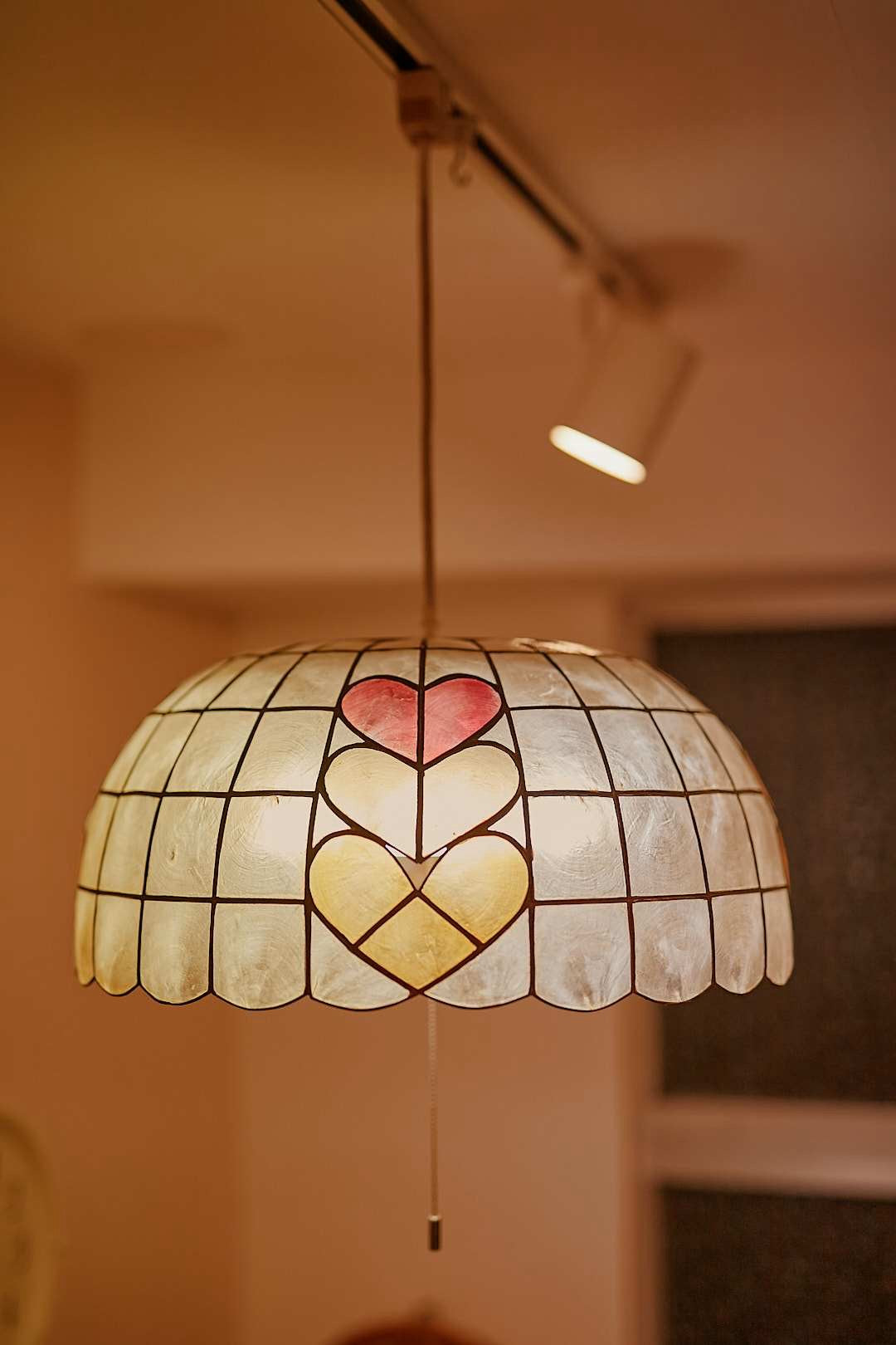 Capiz Heart Pendant Light