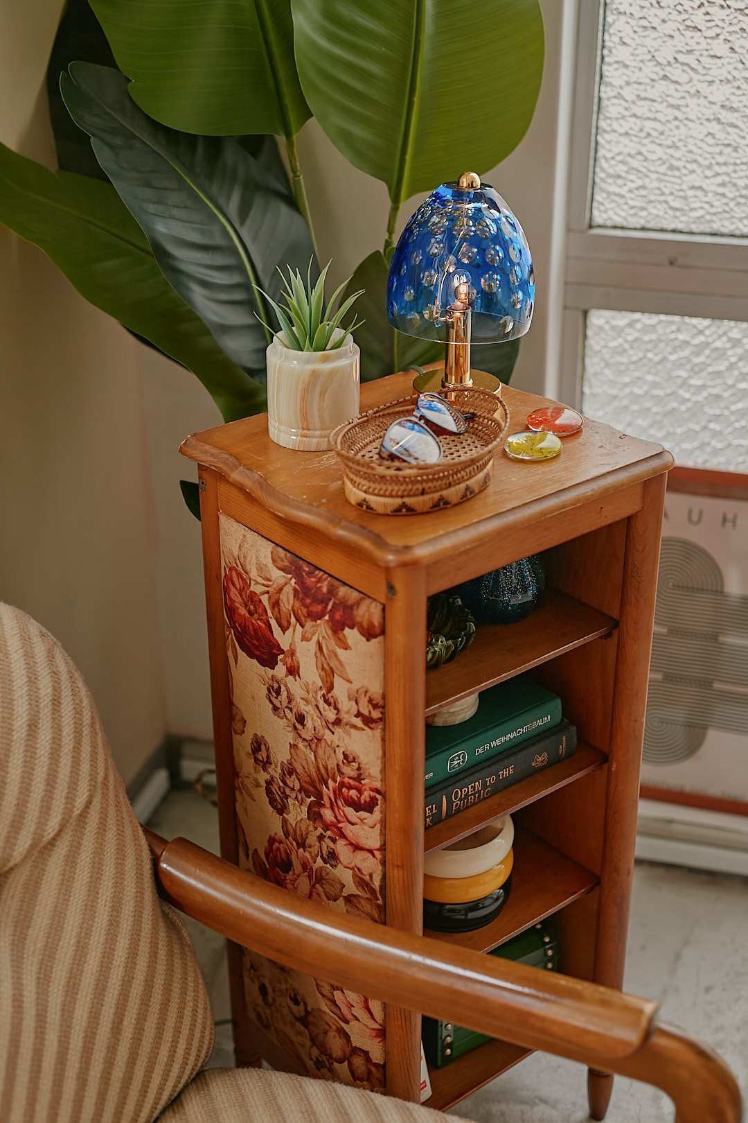 Floral Side Shelf