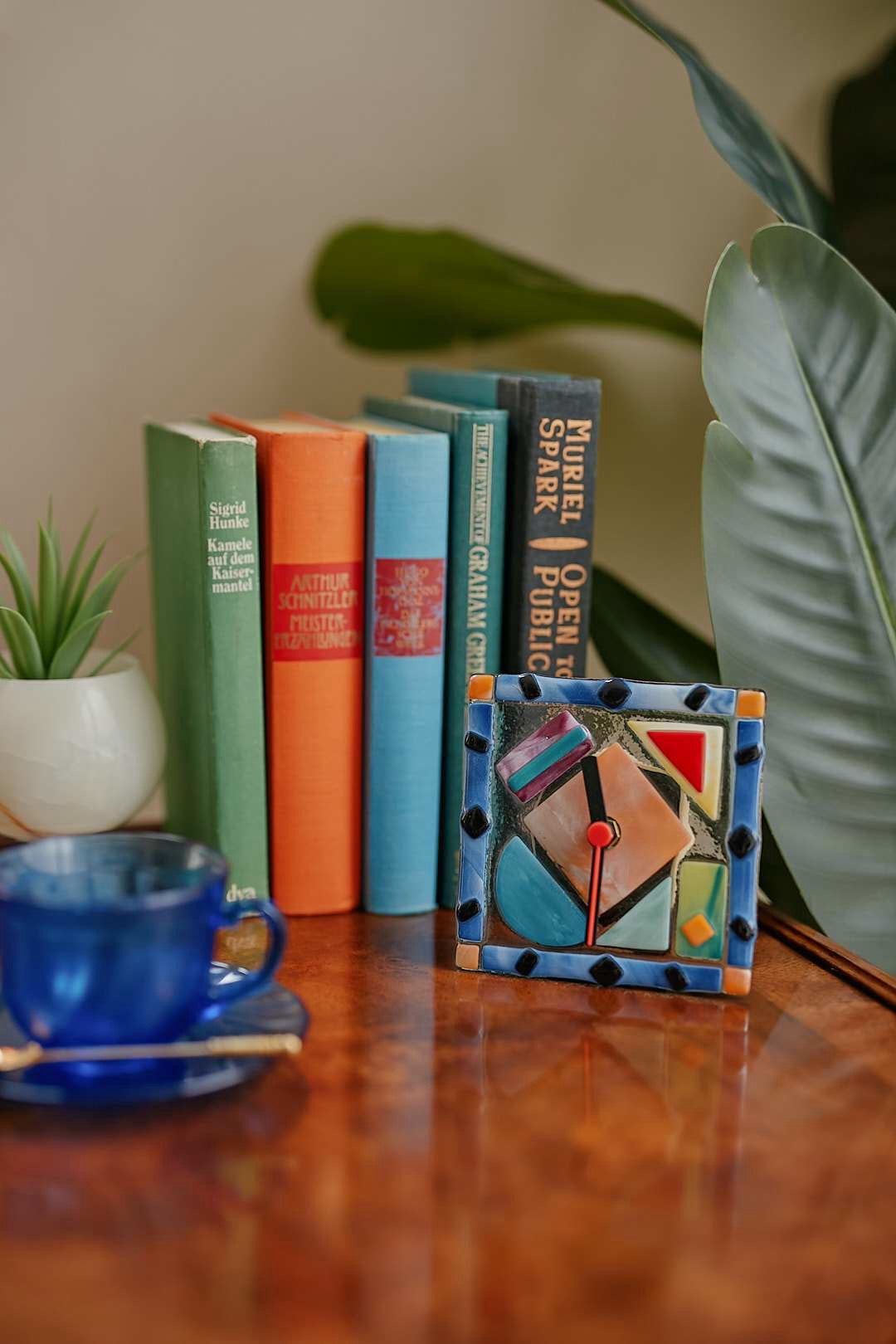 Murano Geometric Glass Clock