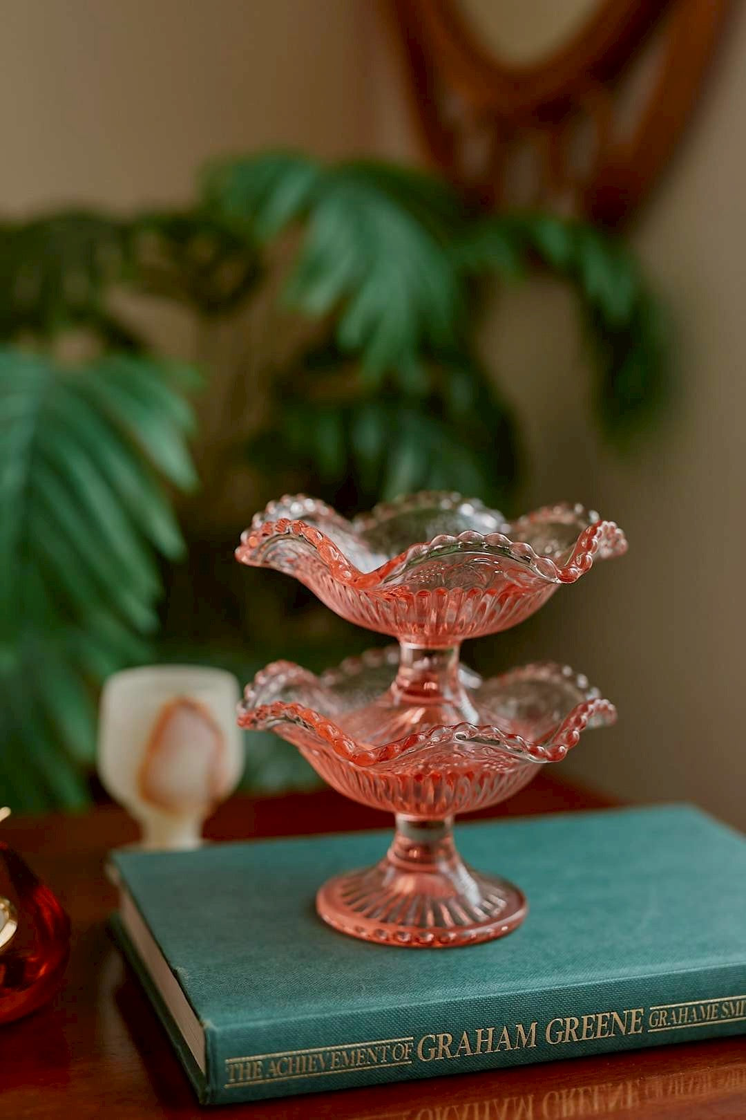 Rose Glass Compote