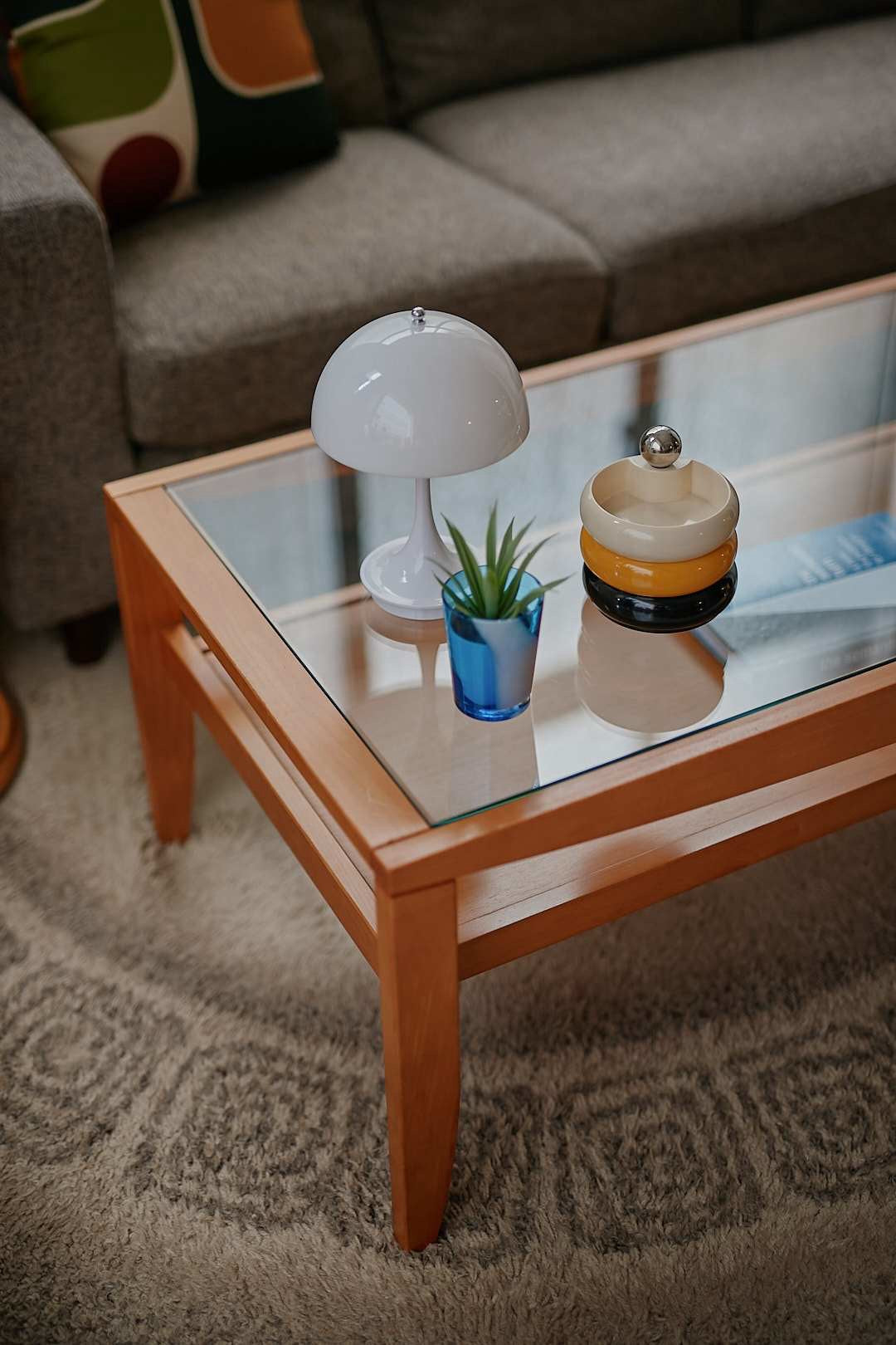 KOSUGA Glass Top Coffee Table
