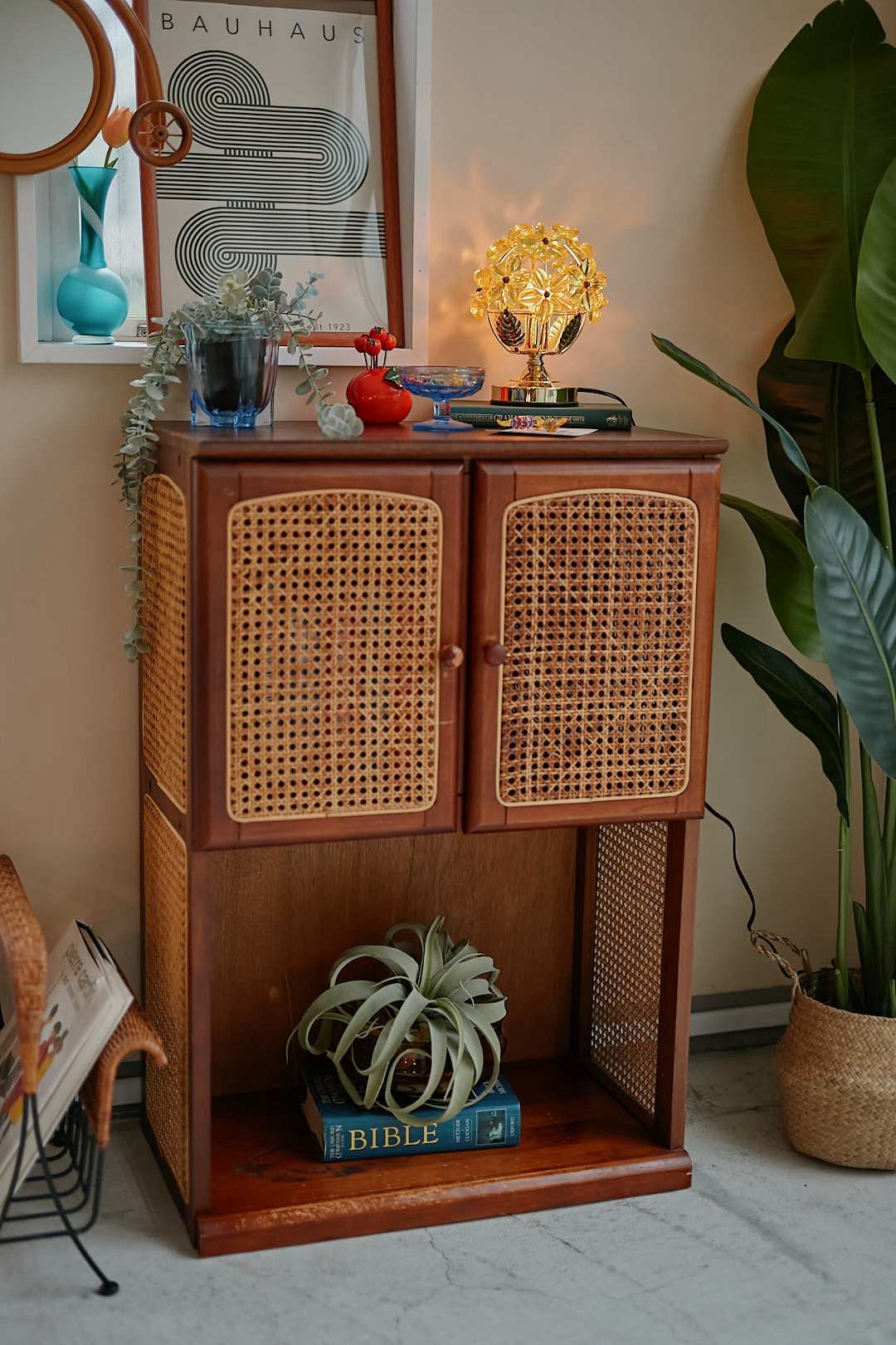 Rattan Frame Storage Shelf