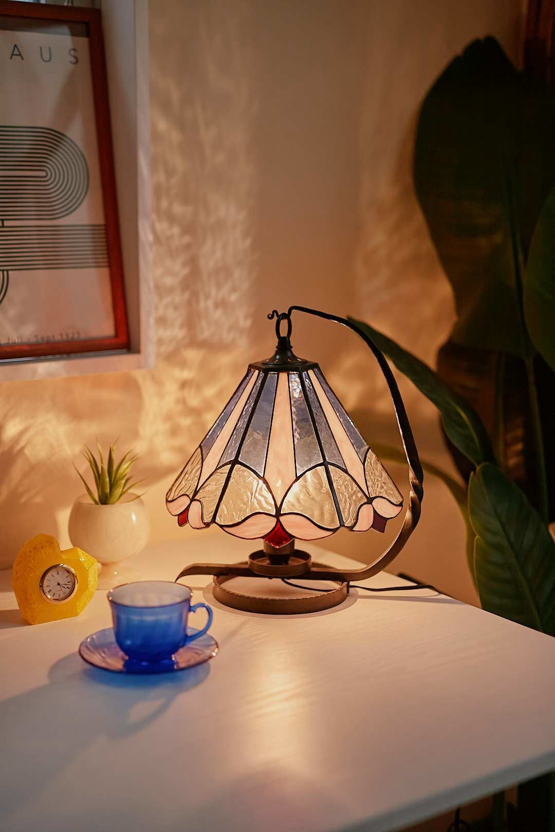 Hanging Stained Glass Lamp