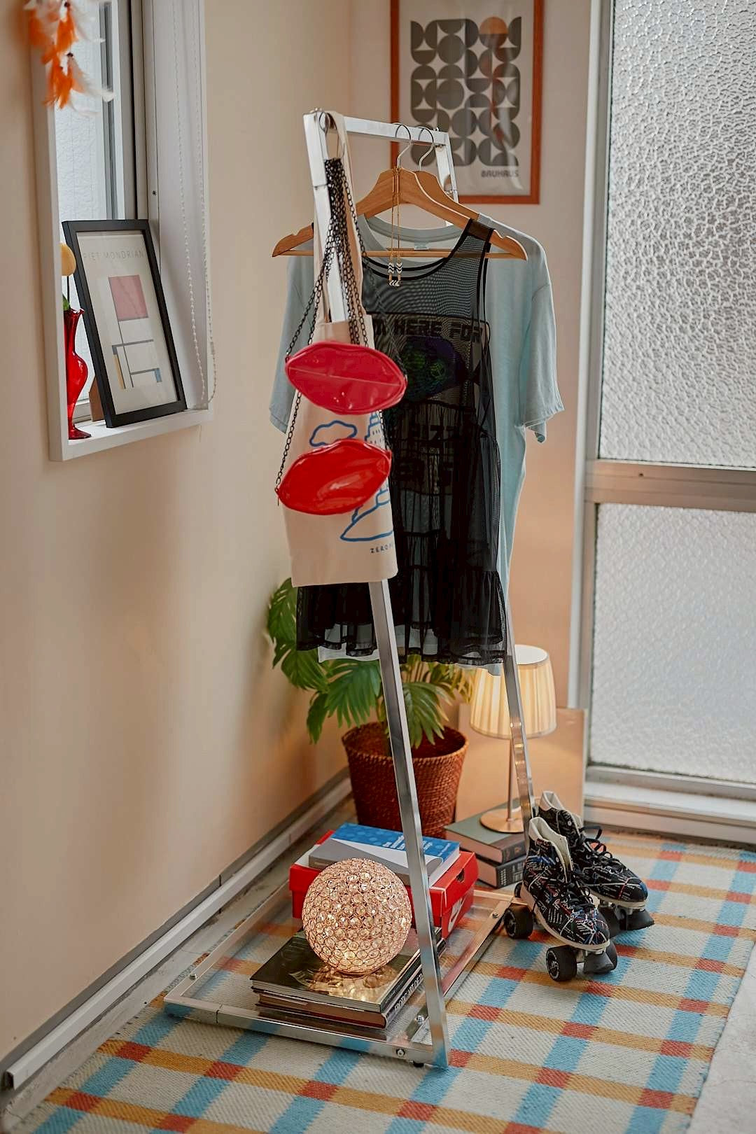 Silver hanger rack