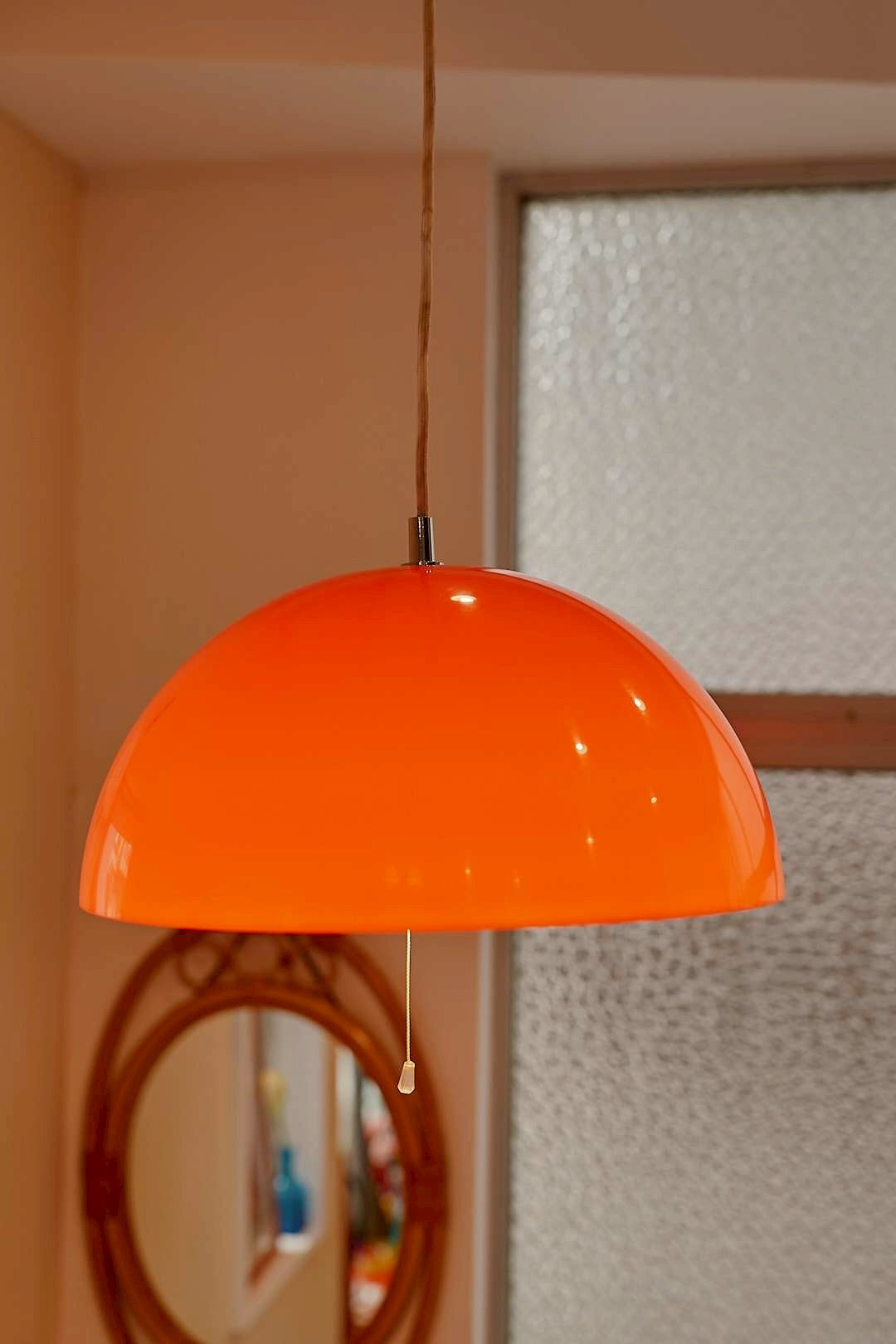 Orange pendant light