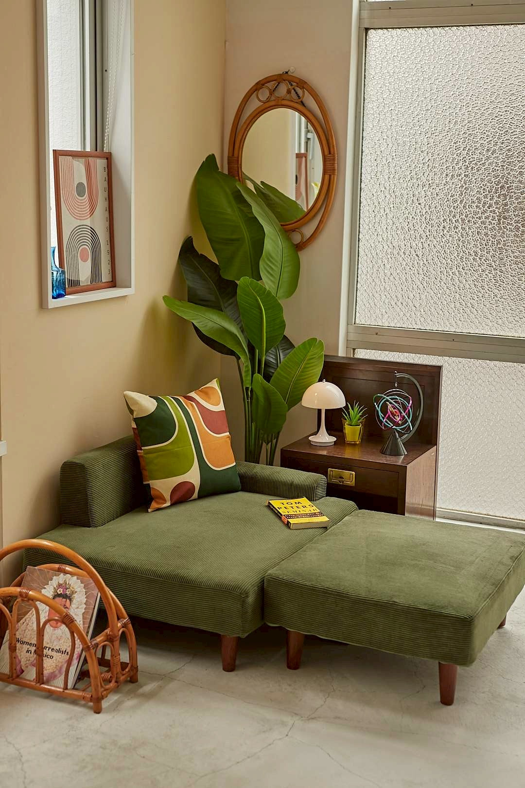 Olive Corduroy Sofa