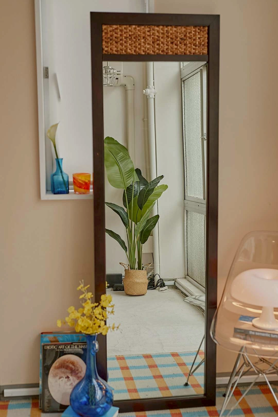 Rattan Accent Mirror