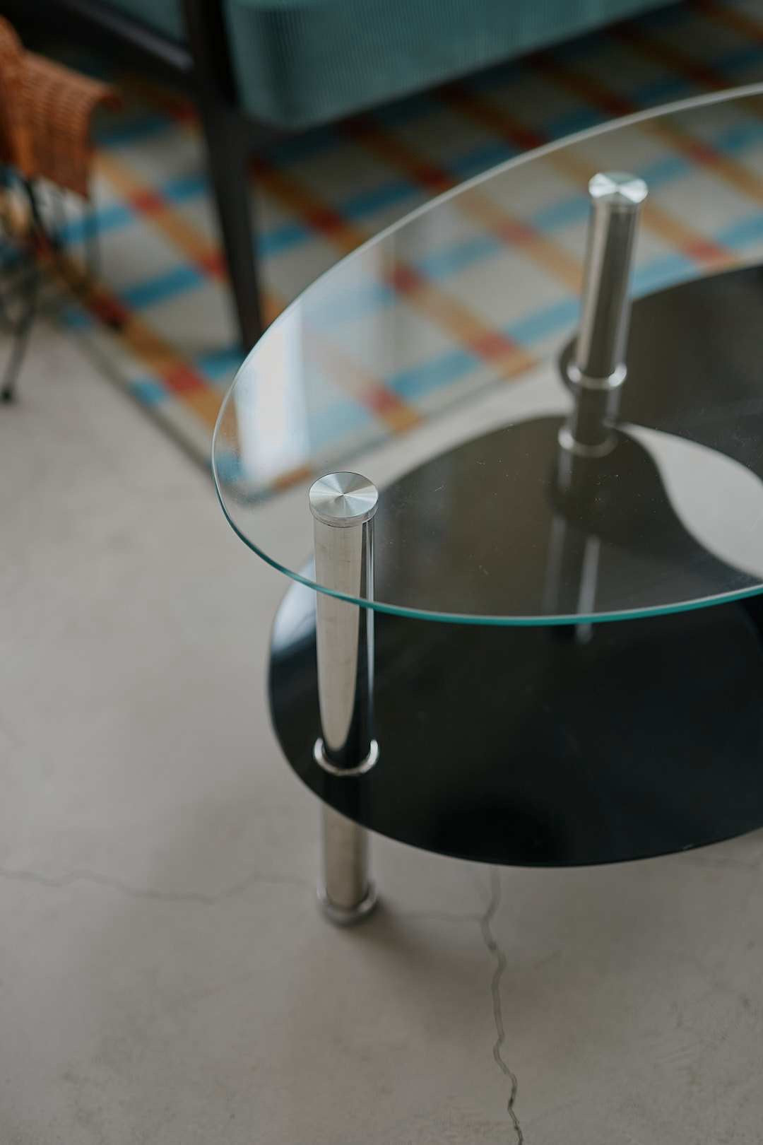 Black Layer Glass Table