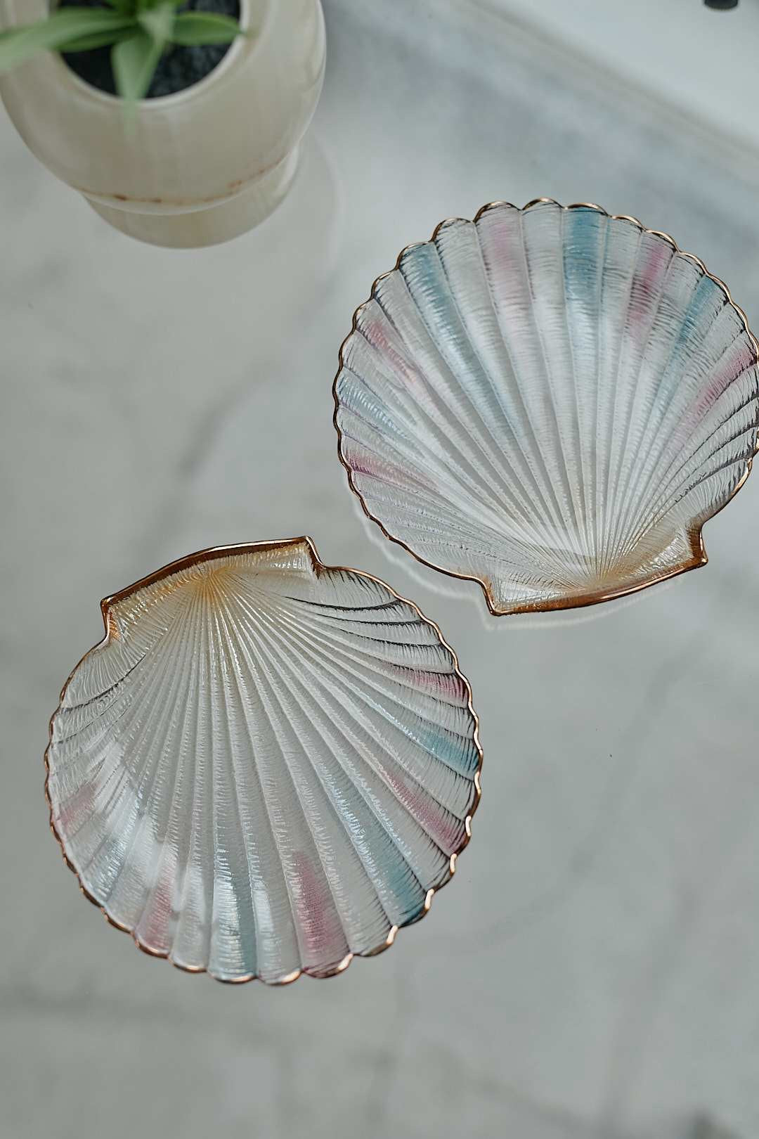 Pastel Shell Glass Tray