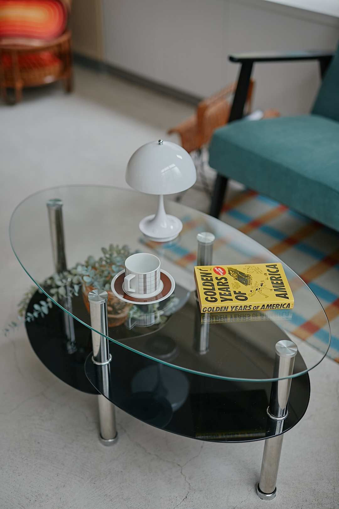 Black Layer Glass Table