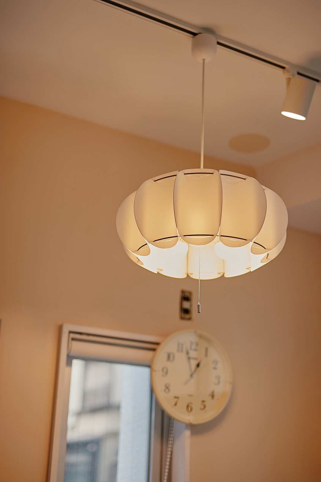 White Pumpkin Pendant Light