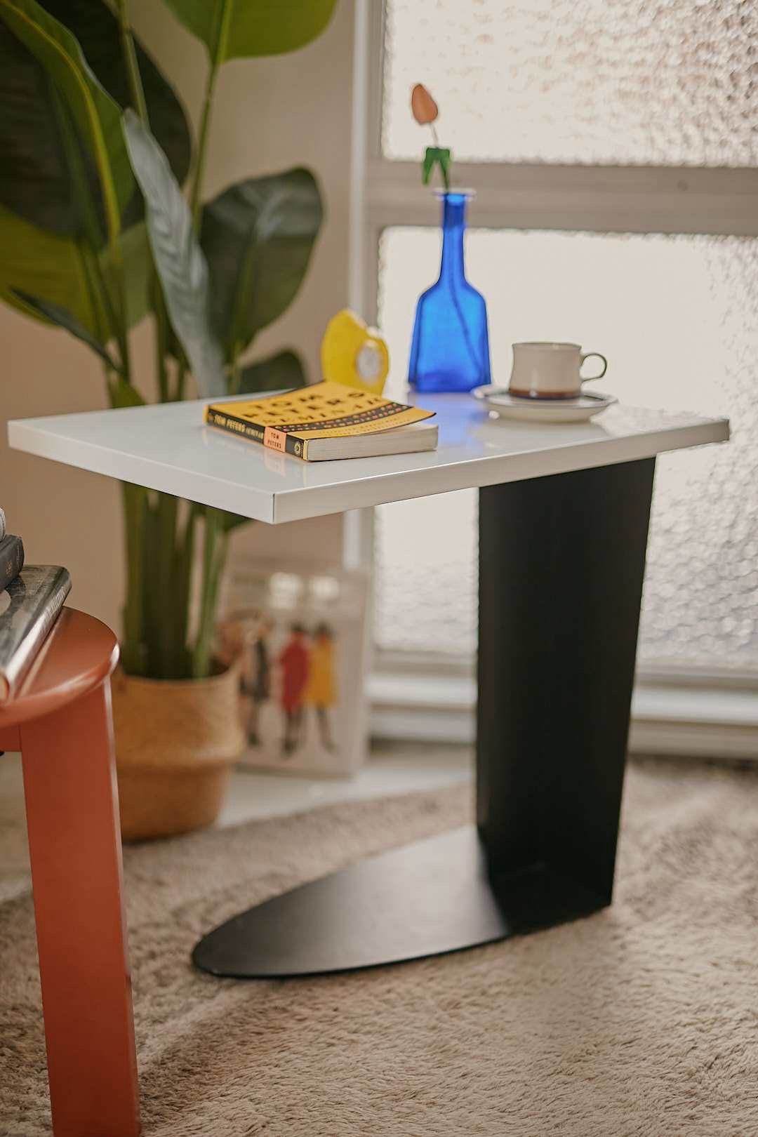 Postmodern White Side Table