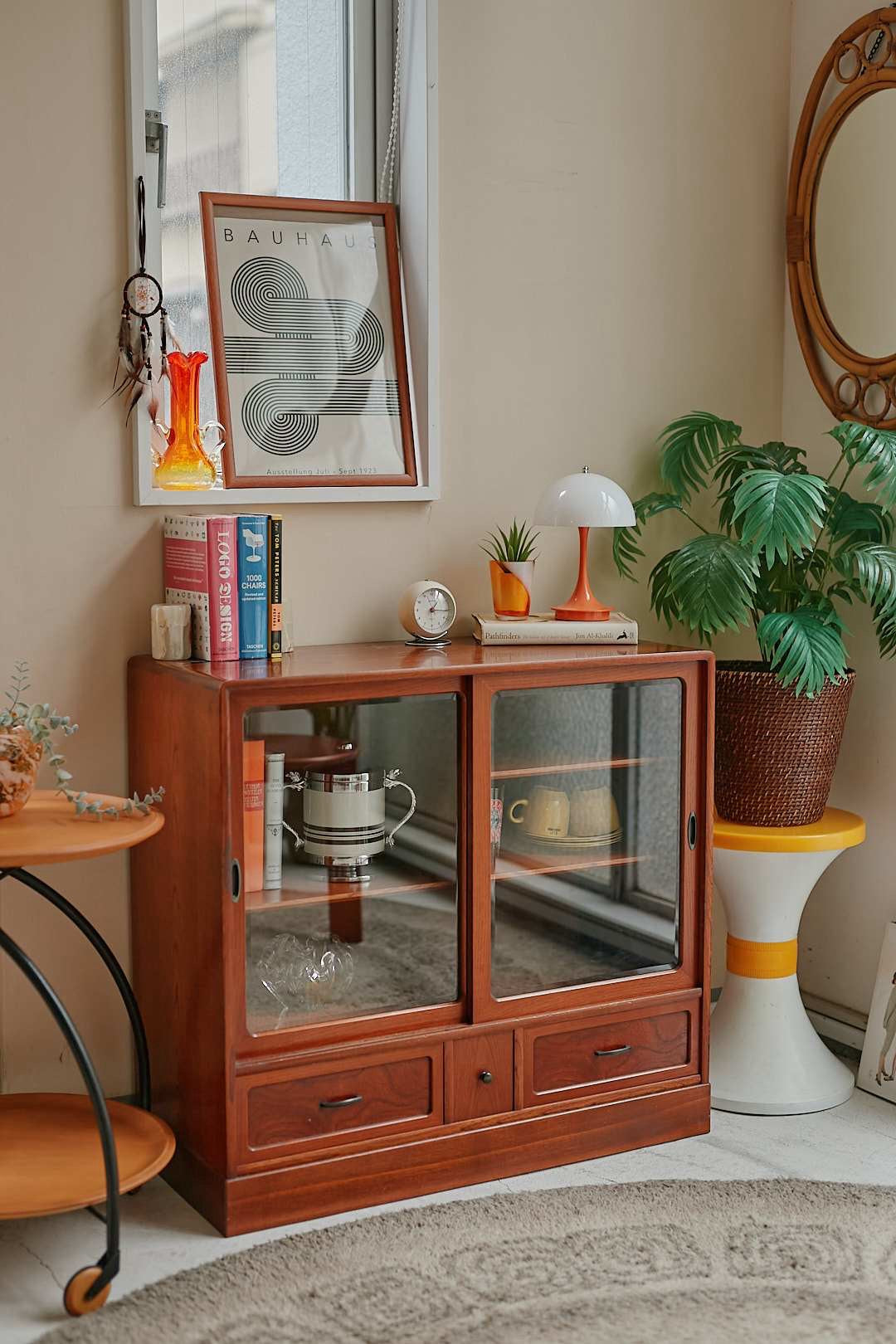 Wood Sliding Glass Cabinet