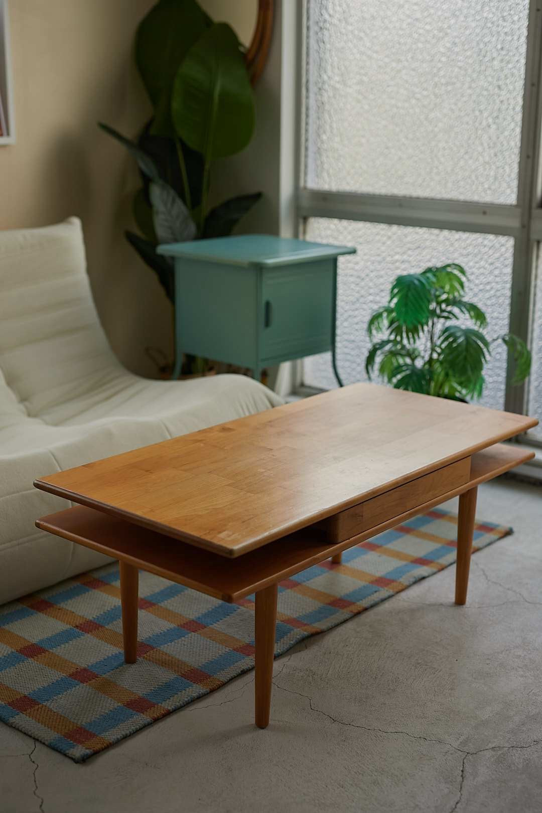 Natural Wood 2tiers Low Table
