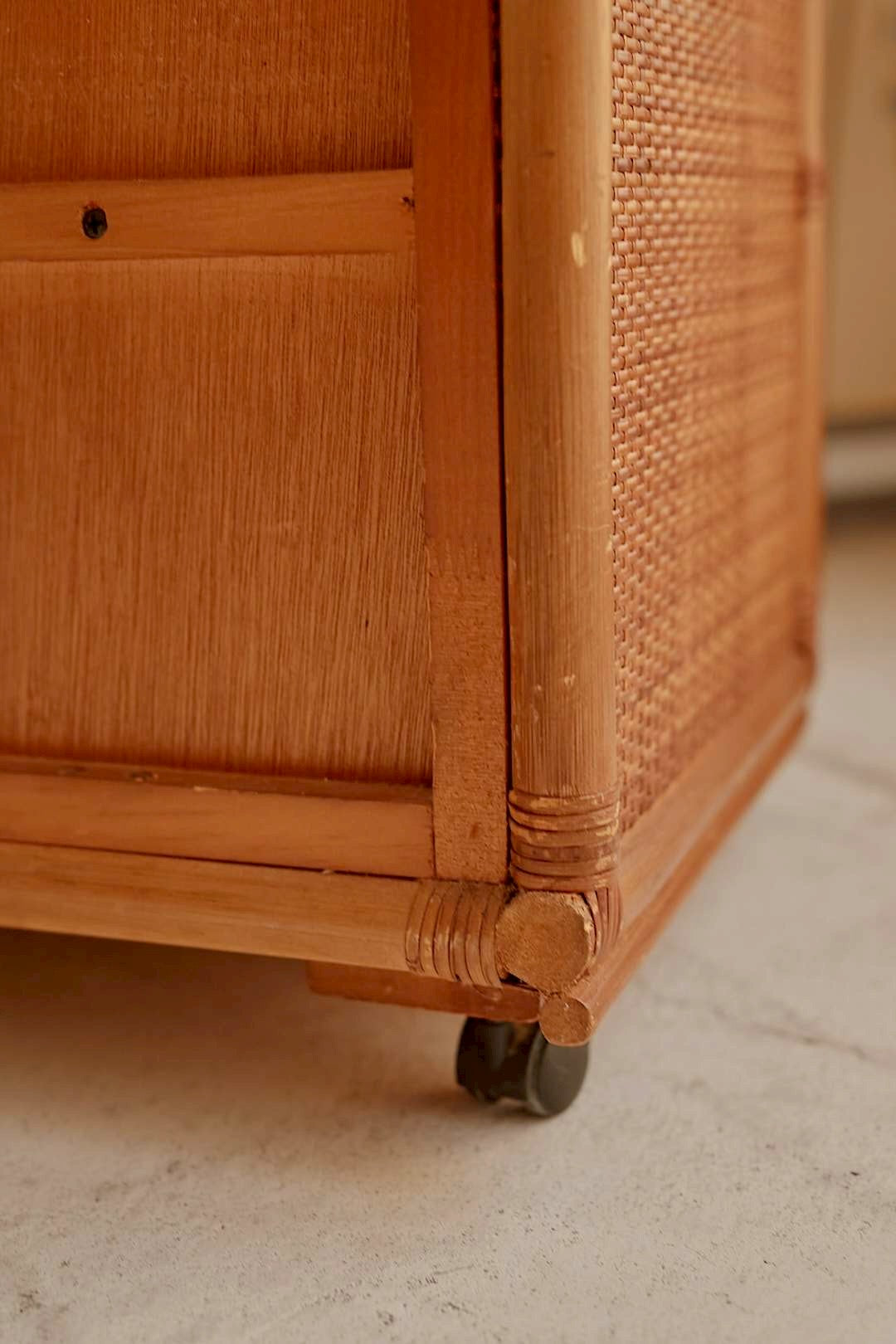 Rattan low cabinet