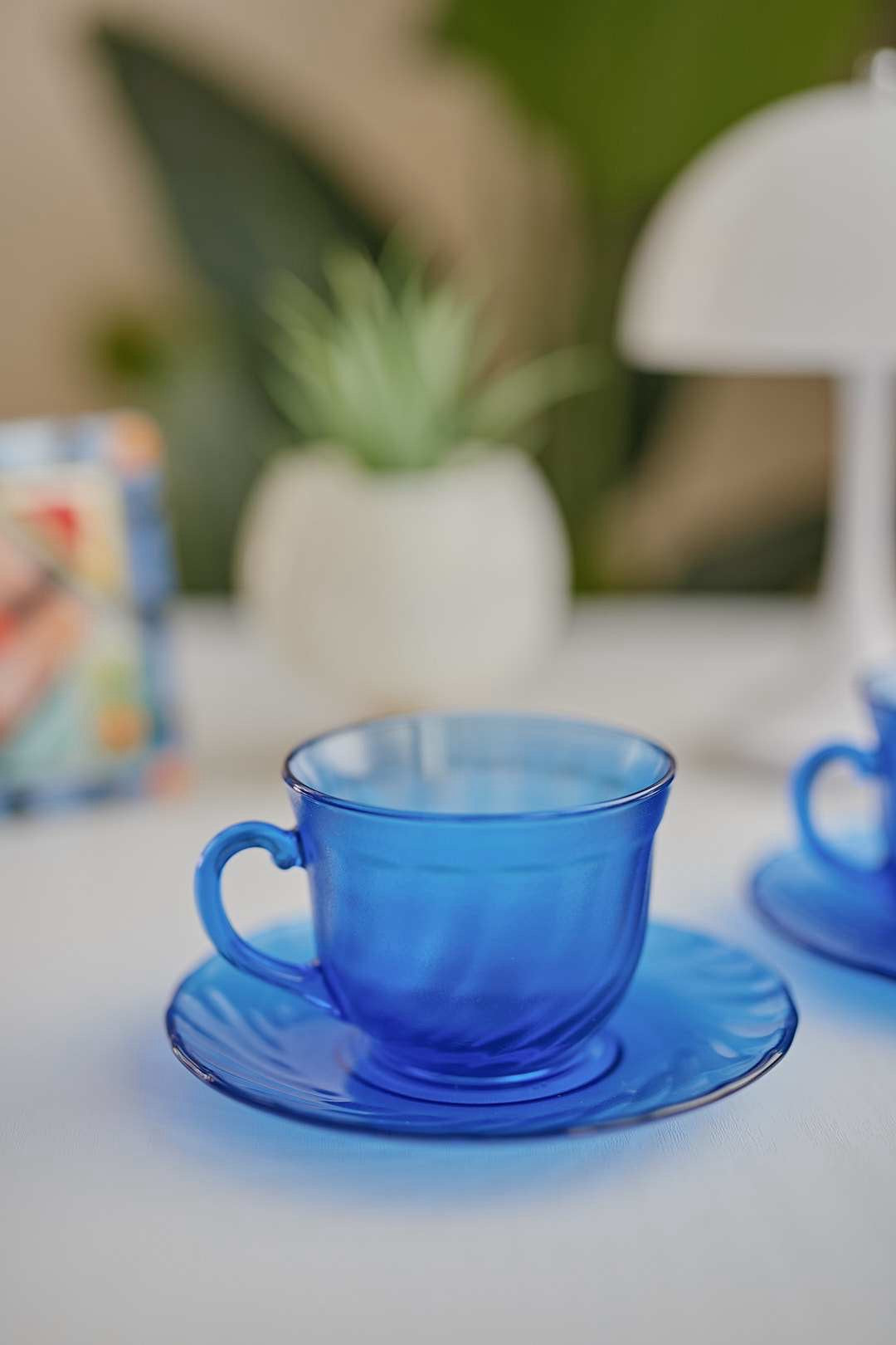 arcoroc Clear Blue cup＆saucer