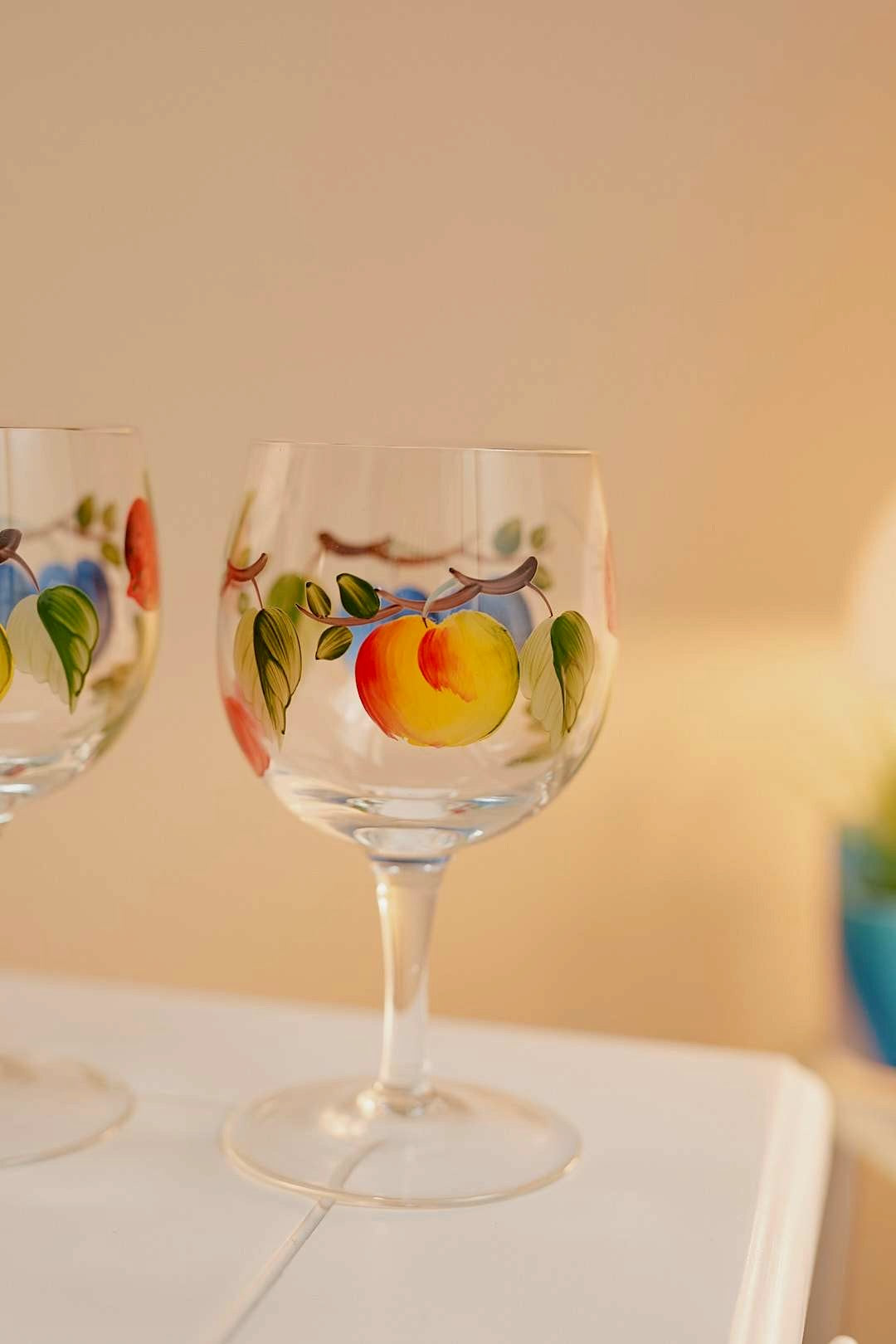 Fruit Garden Wine Glass
