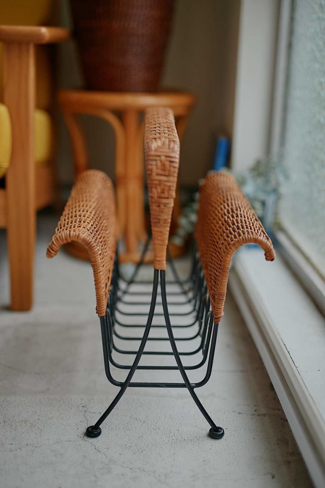 Rattan Loop Magazine Rack