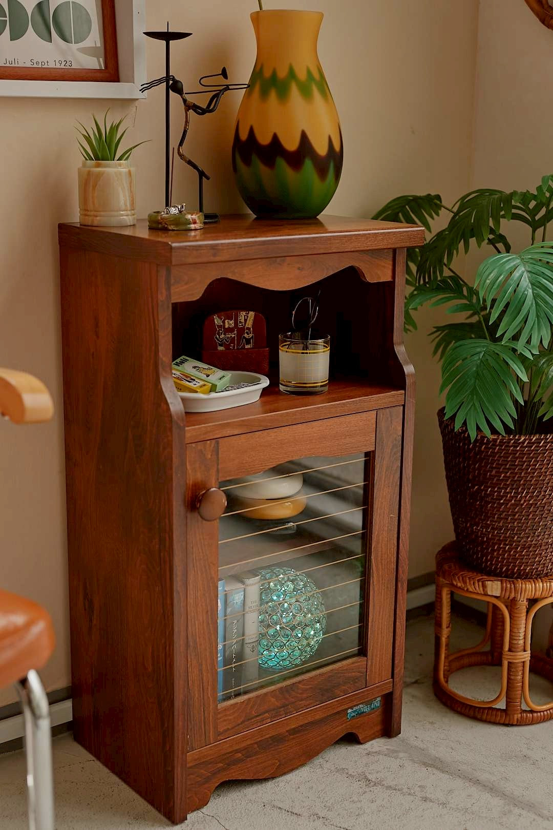 Stripe Glass Side Cabinet
