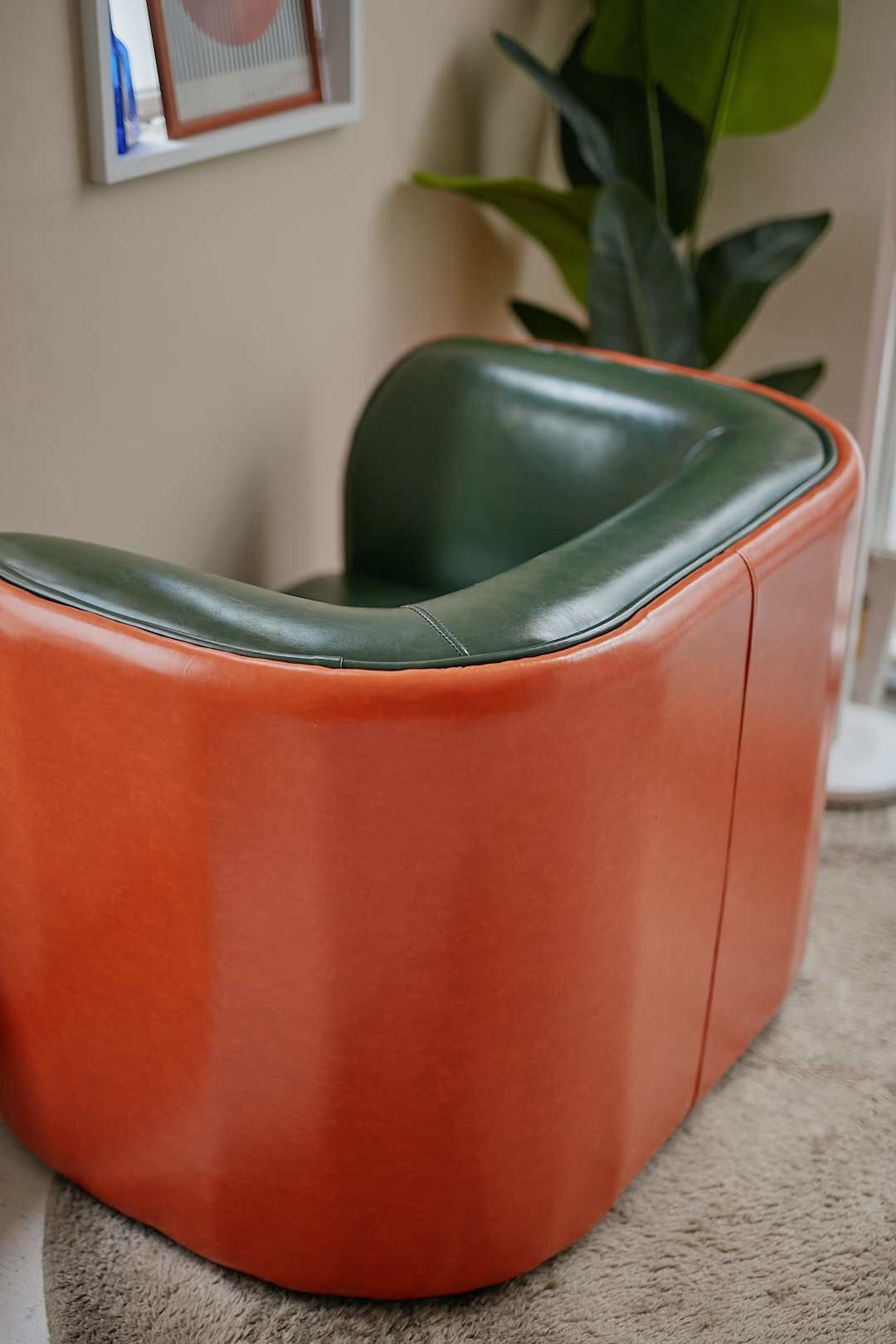 Orange×Green Vintage Lounge Sofa