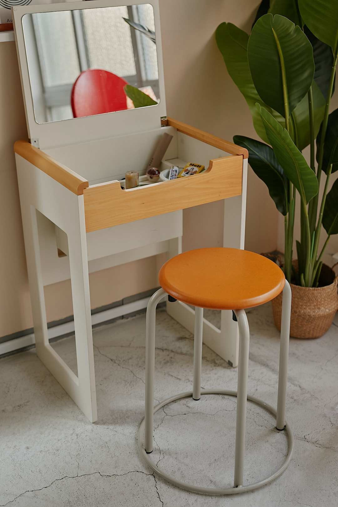 Orange Top Stool