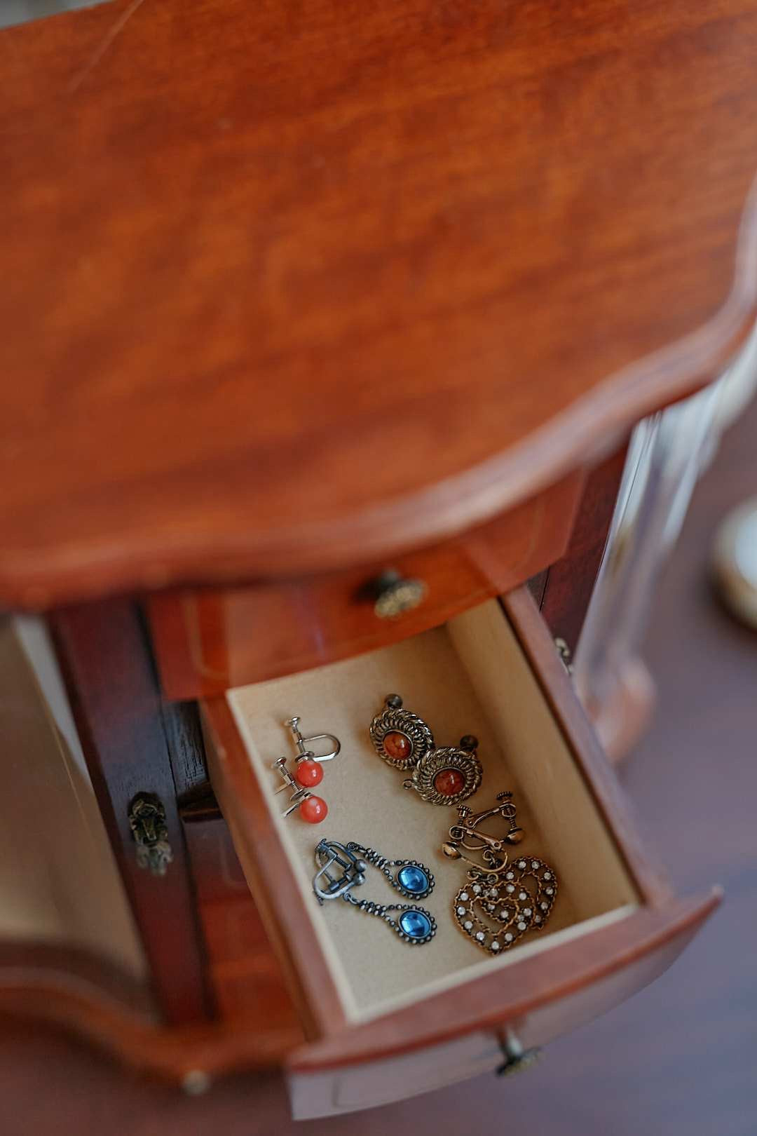 Double Glass Jewelry Cabinet