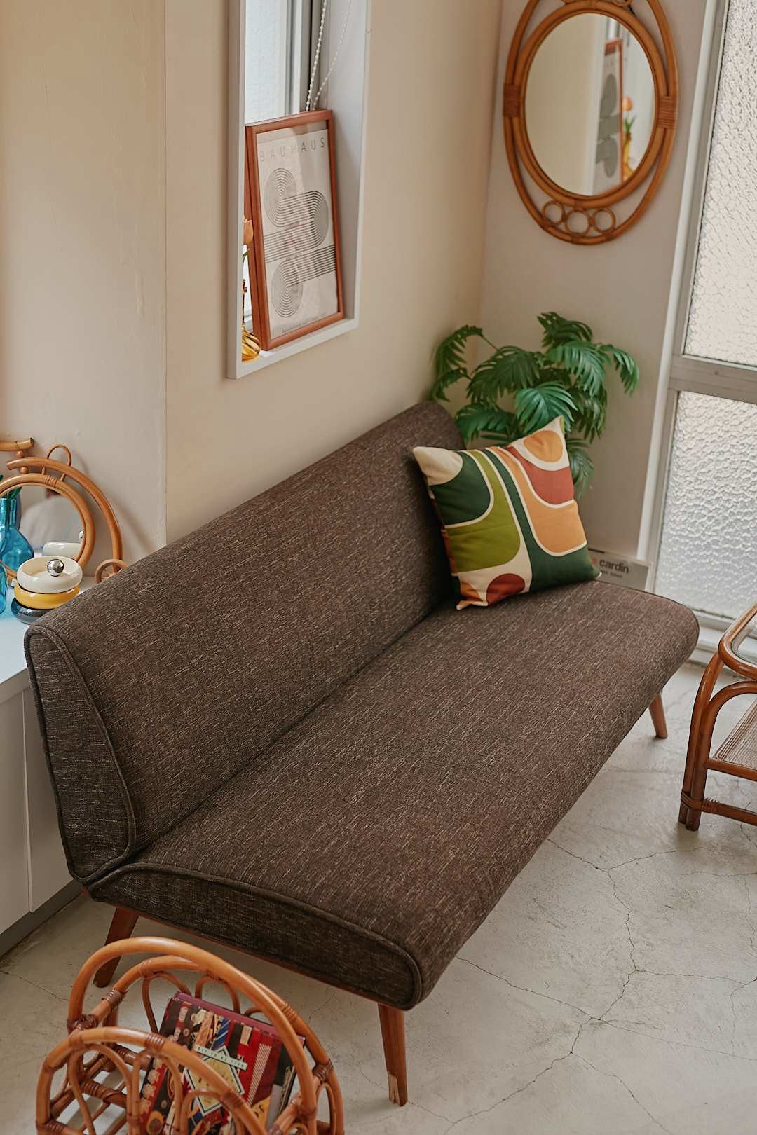 unico Walnut frame sofa