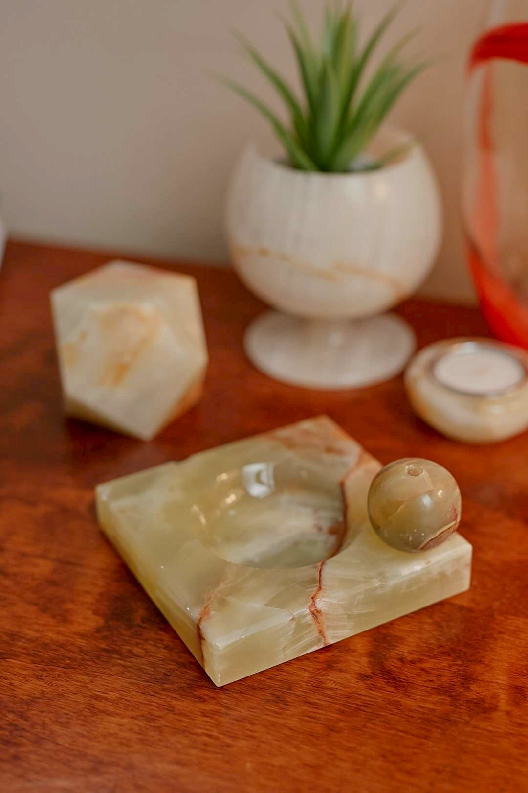 Onyx Incense Holder Set