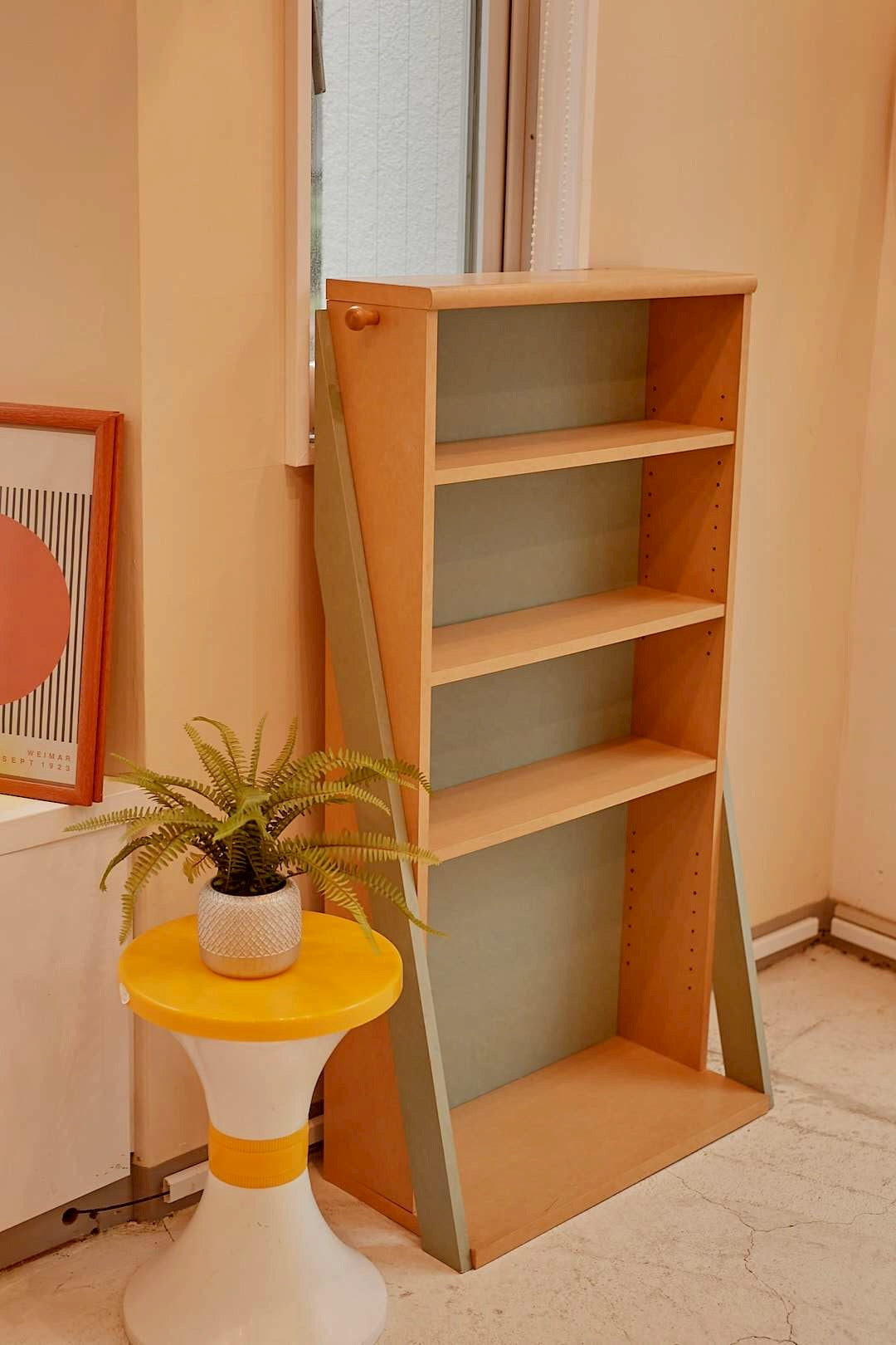 Mint green Open Bookshelf